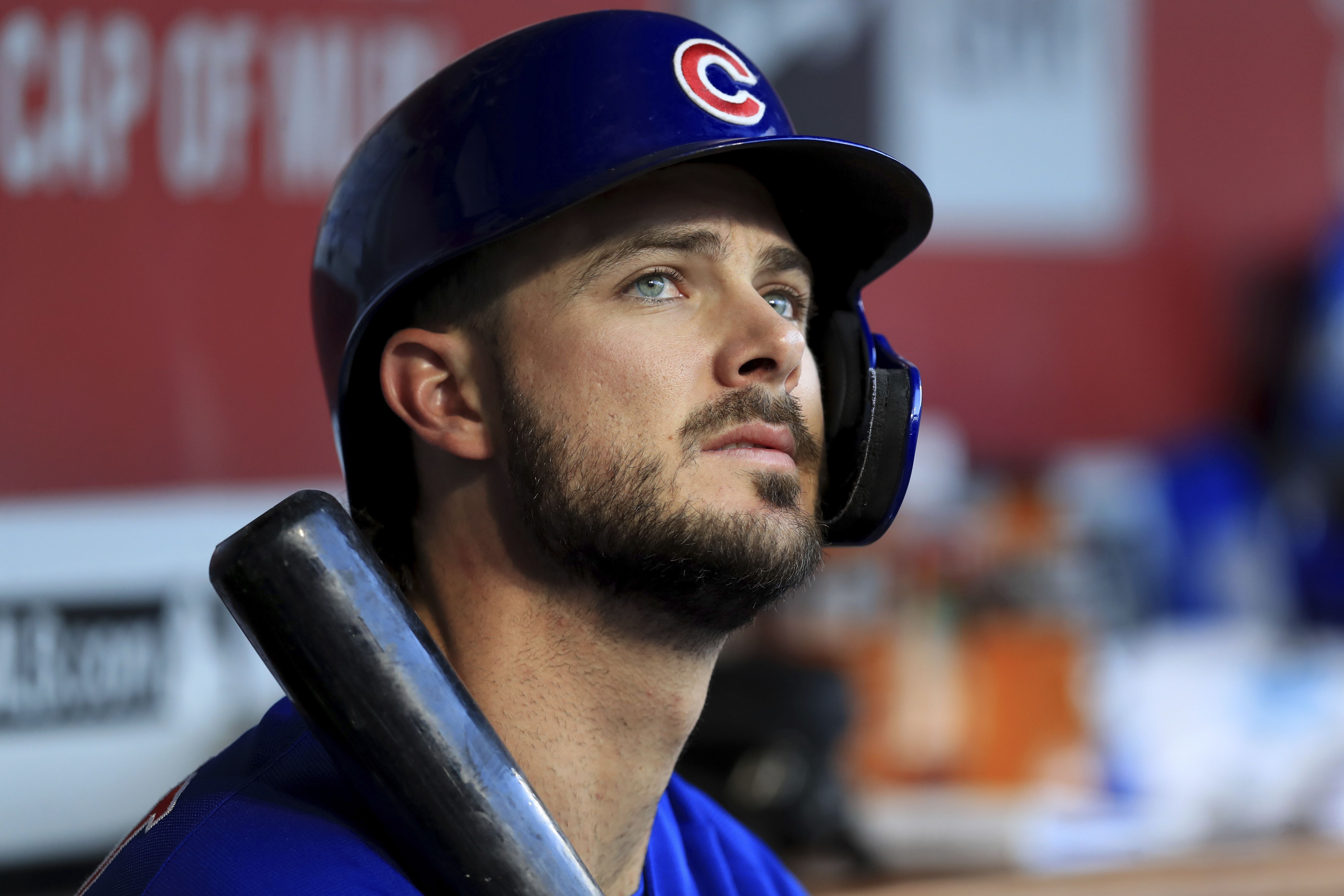 National League All-Star Kris Bryant of the Chicago Cubs looks on