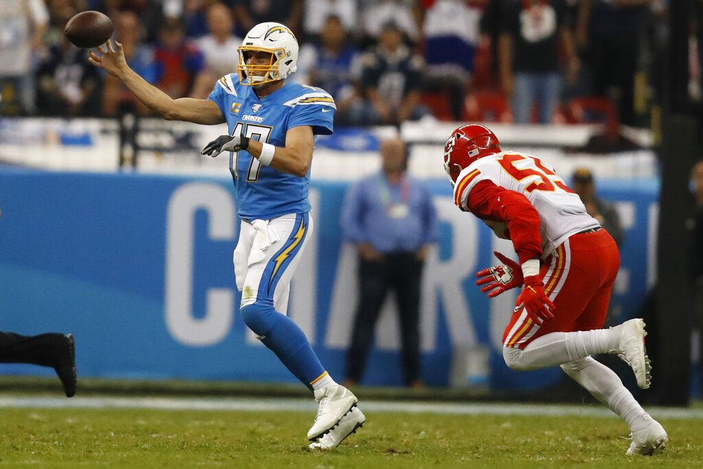 Philip Rivers intercepted four times as Chiefs beat Chargers in Mexico City, NFL