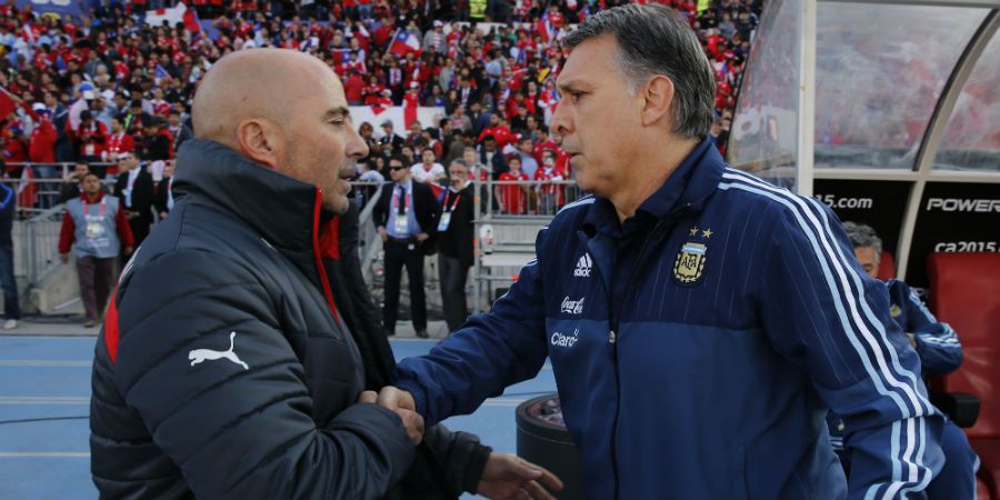 Jorge Sampaoli y Gerardo Martino