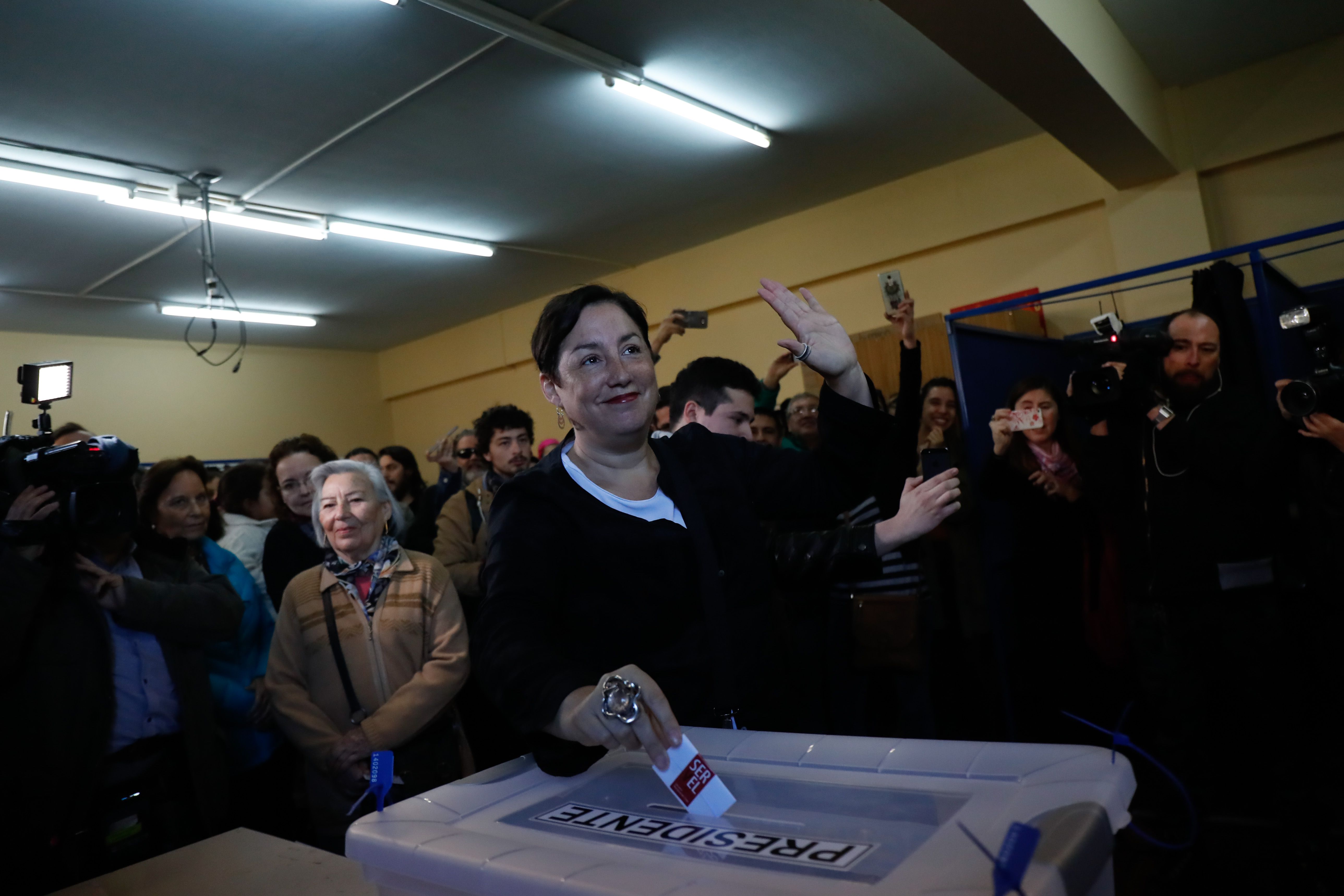 Beatriz Sanchez vota en las Primarias 2017