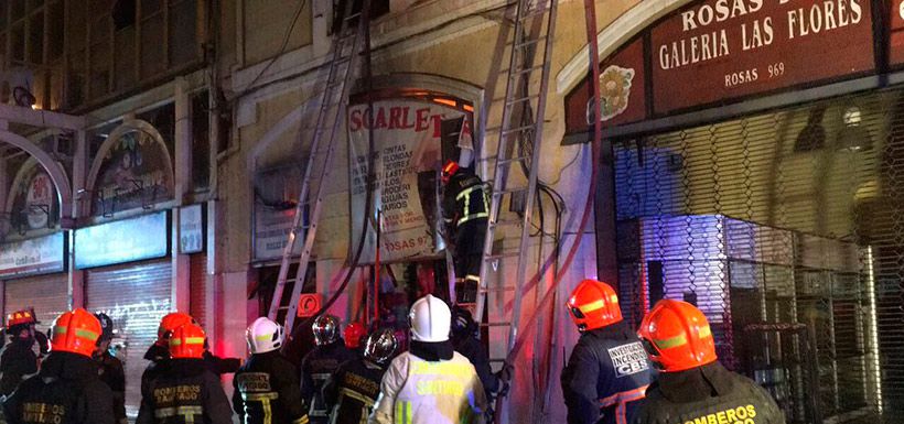 incendio galería las flores