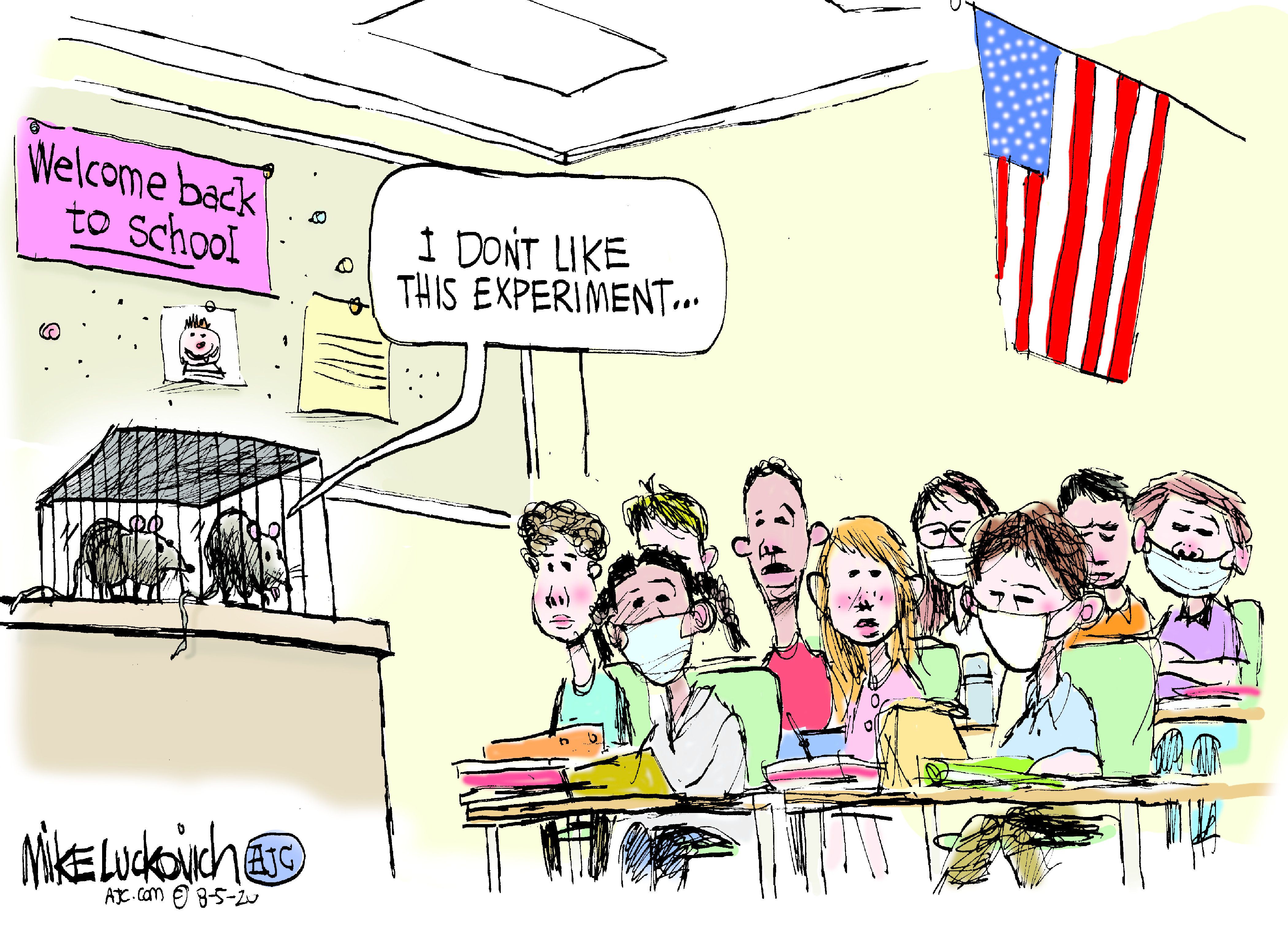 Editorial cartoons for Aug. 9, 2020: Back to school, coronavirus math,  voting by mail 