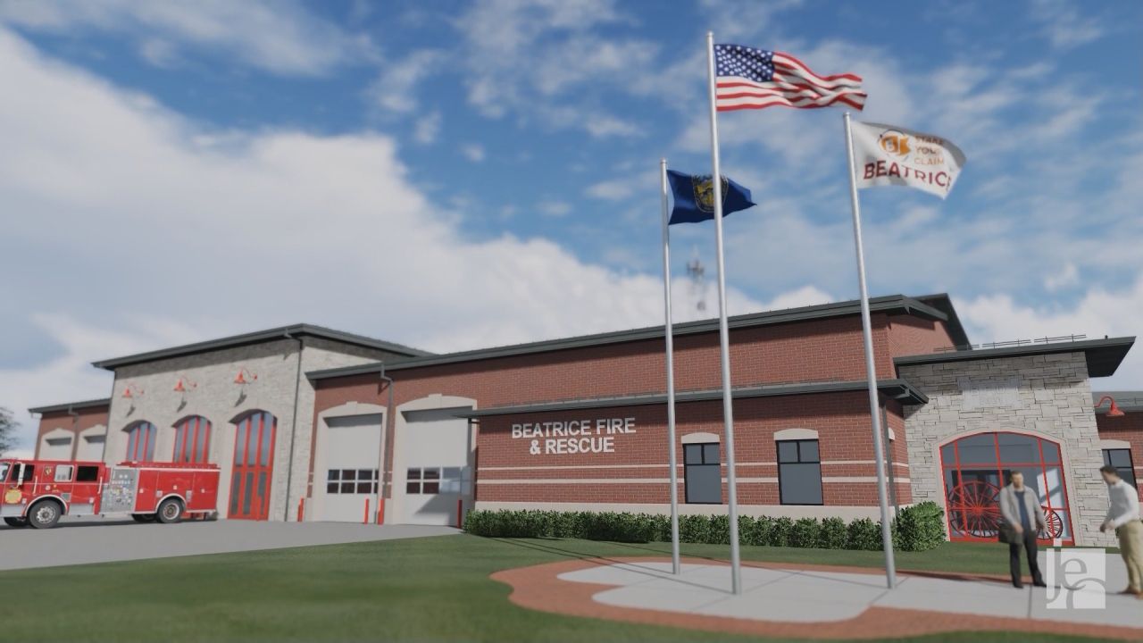 Beatrice shows off plans for new fire station