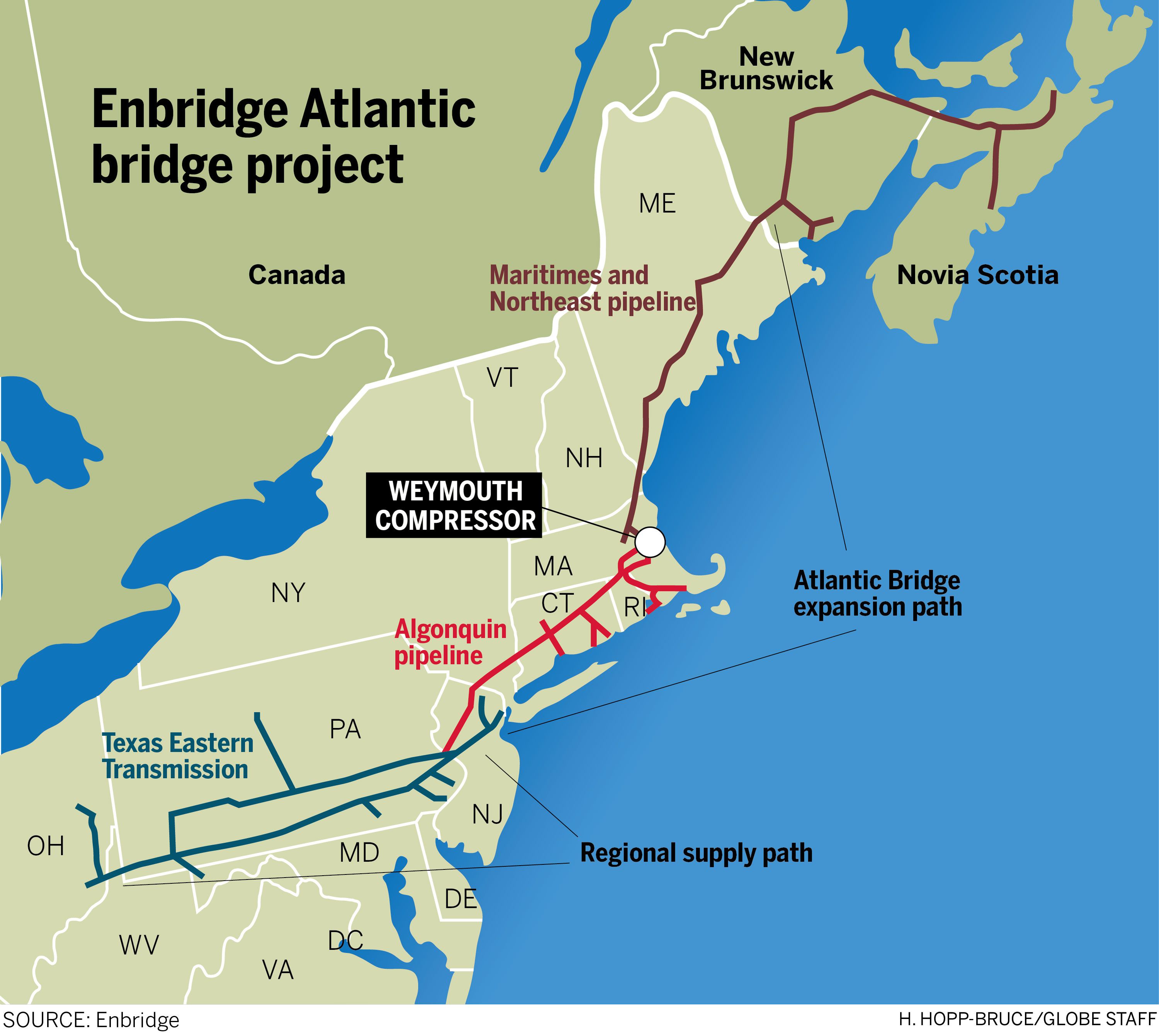 Enbridge Compressor Station Locations In Weymouth, A Brute Lesson In Power Politics - The Boston Globe