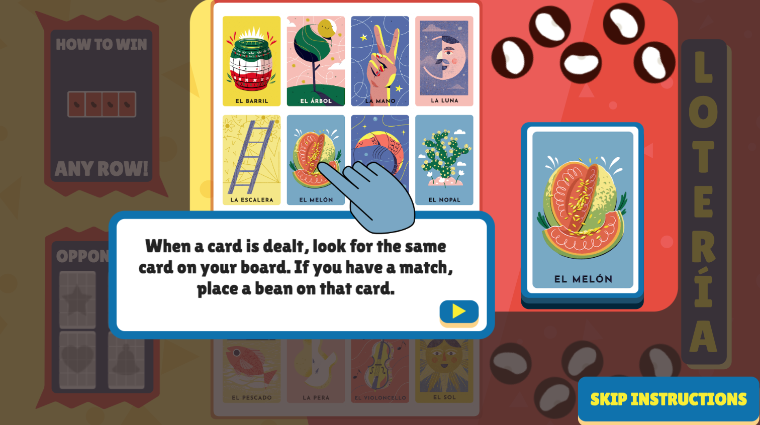 Lotería, jogo de cartas mexicano, nos Jogos conhecidos do Google