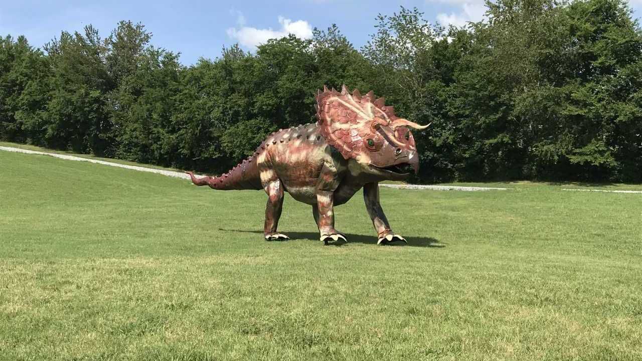 Dinosaur display creeping up on Crocs founder s property in Tennessee