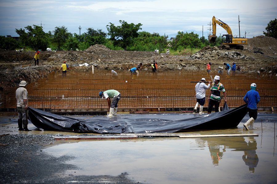 Laborers work on the expansion of the Angel Maria Canals cemetery as health and funeral services have been overwhelmed amid the outbreak of the coronavirus disease (COVID-19) in Guayaquil