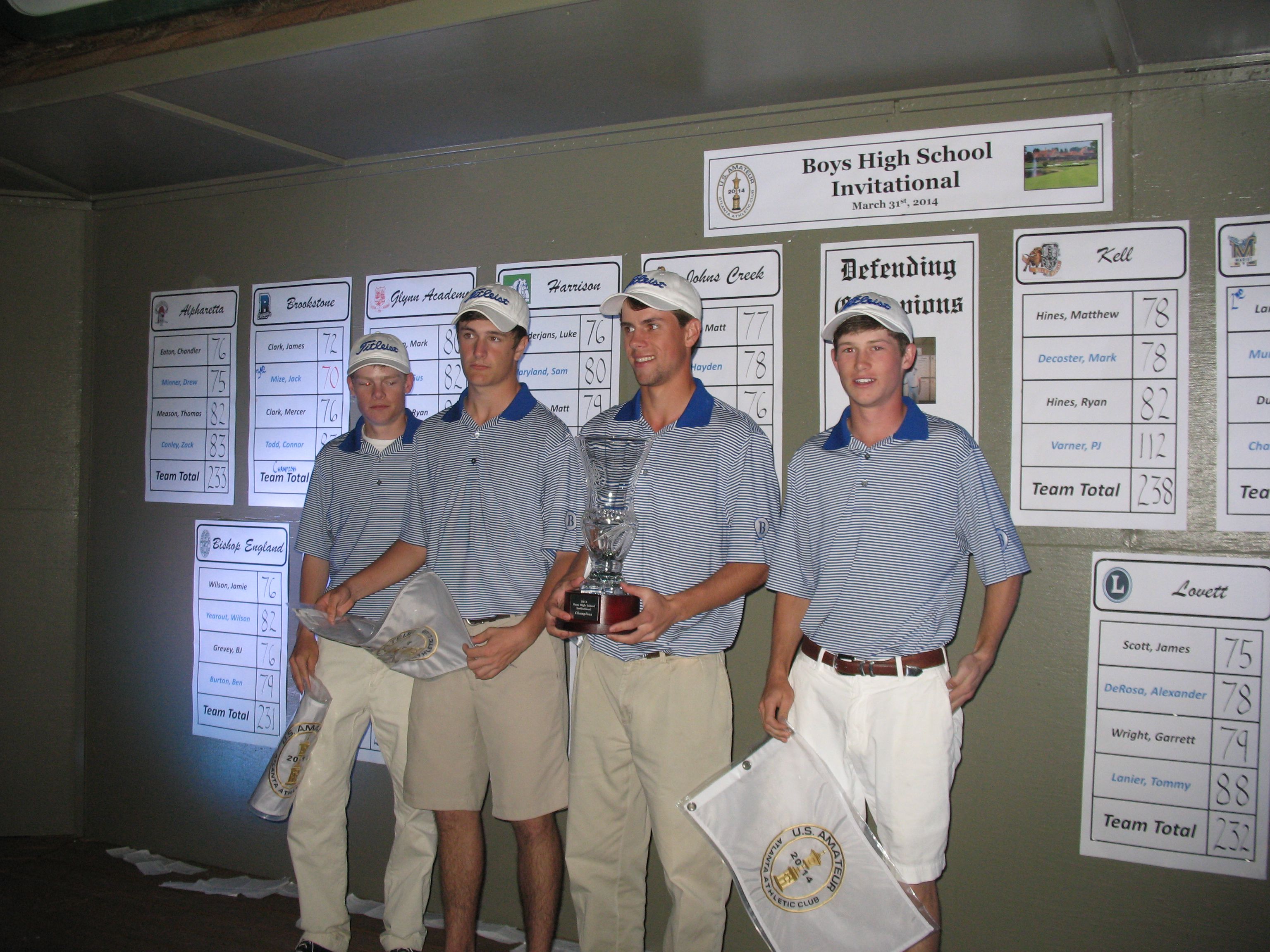 Brookstone wins at Atlanta Athletic Club Tardy medalist in