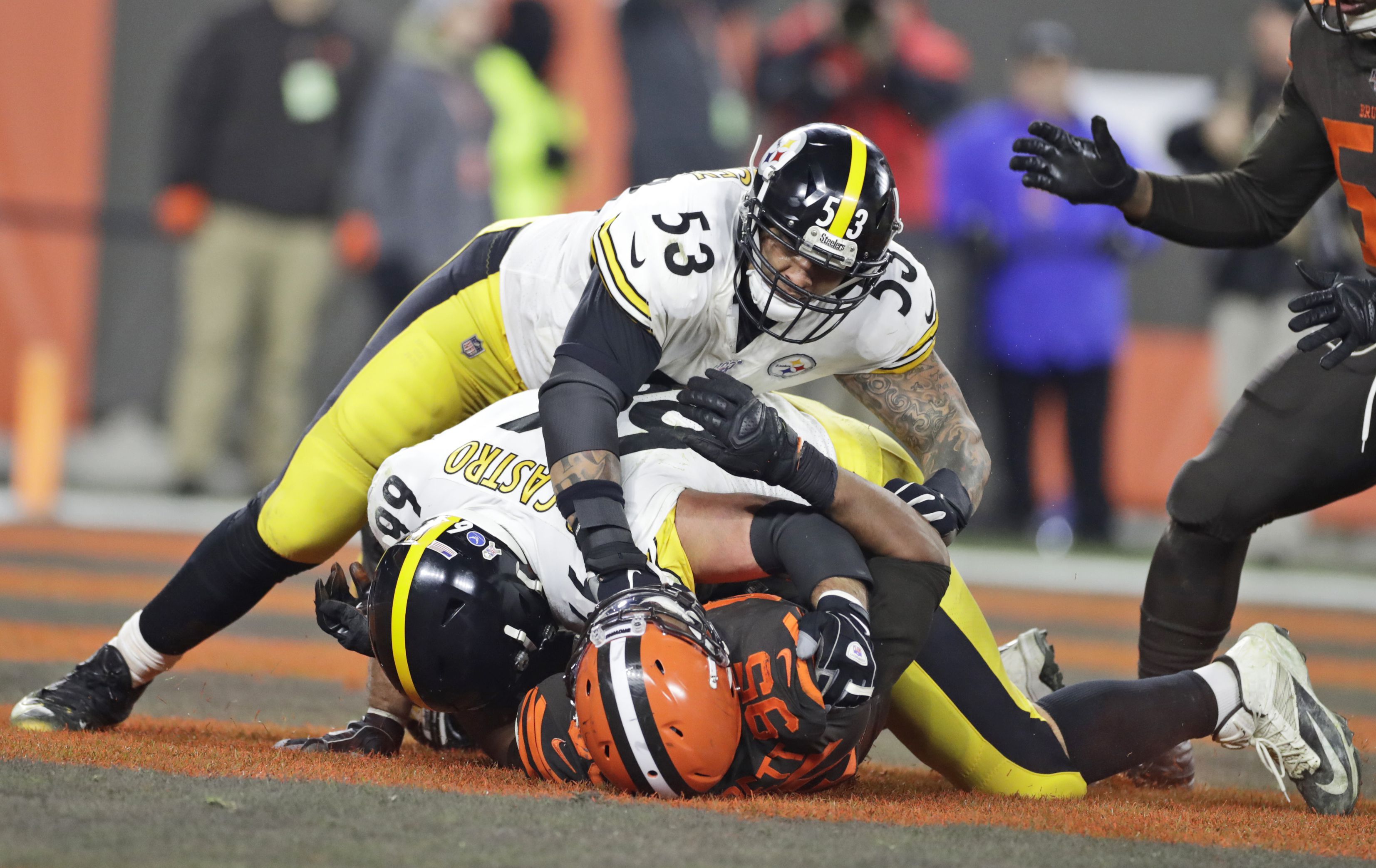 Mason Rudolph denies directing racial slur at Myles Garrett