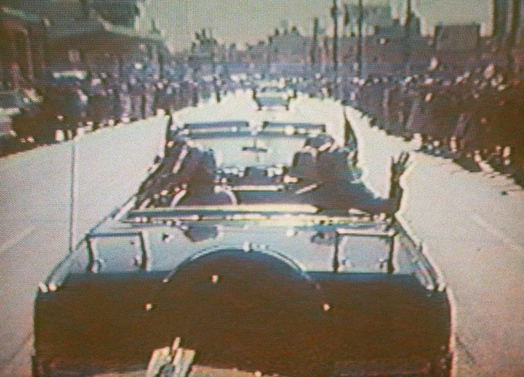 John F Kennedy and Jackie in Dallas US President Motorcade Color METAL Photo 