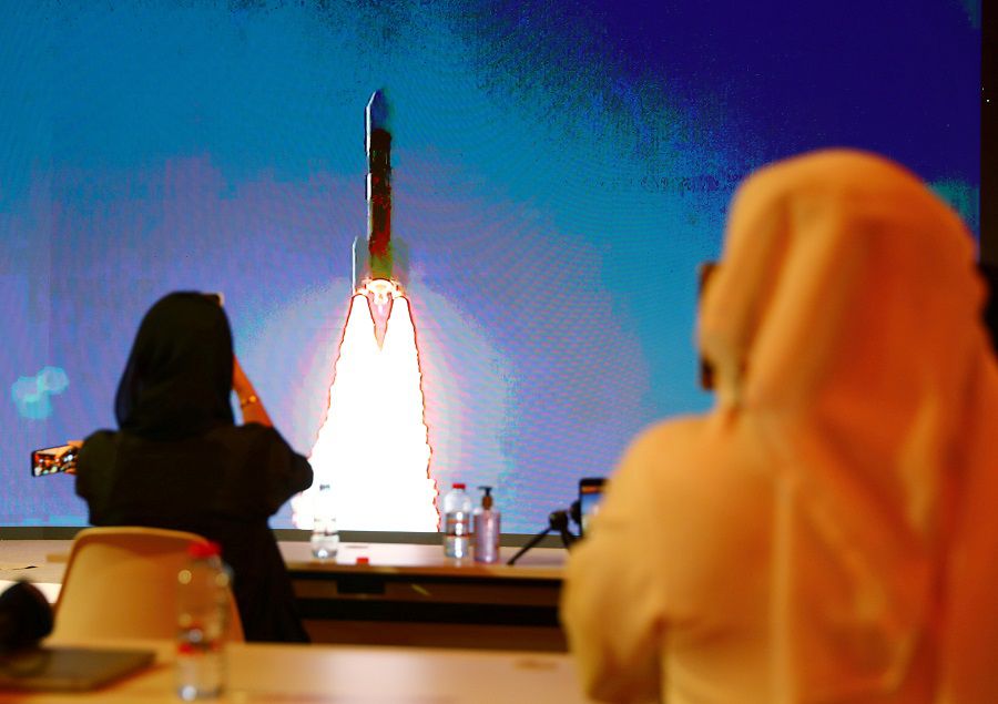 Launch of the United Arab Emirates Mars mission, in Dubai