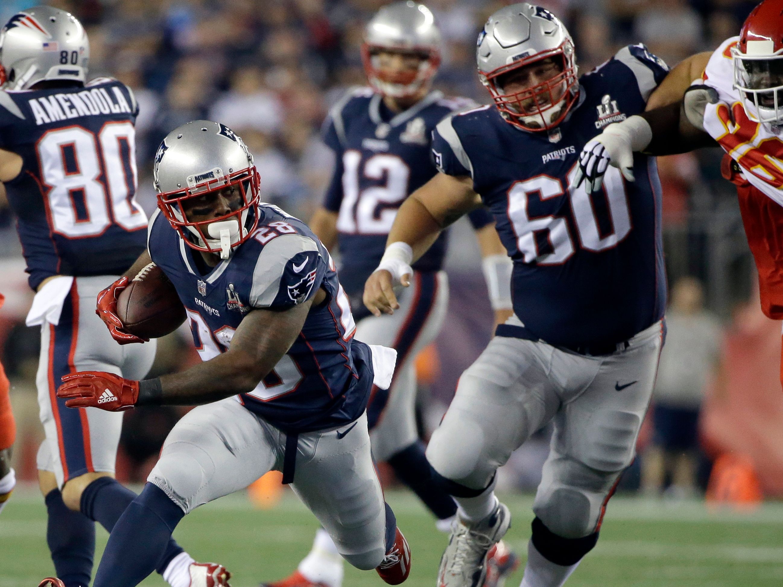 David Andrews and James White  New england patriots, Patriots, New england  patriots logo