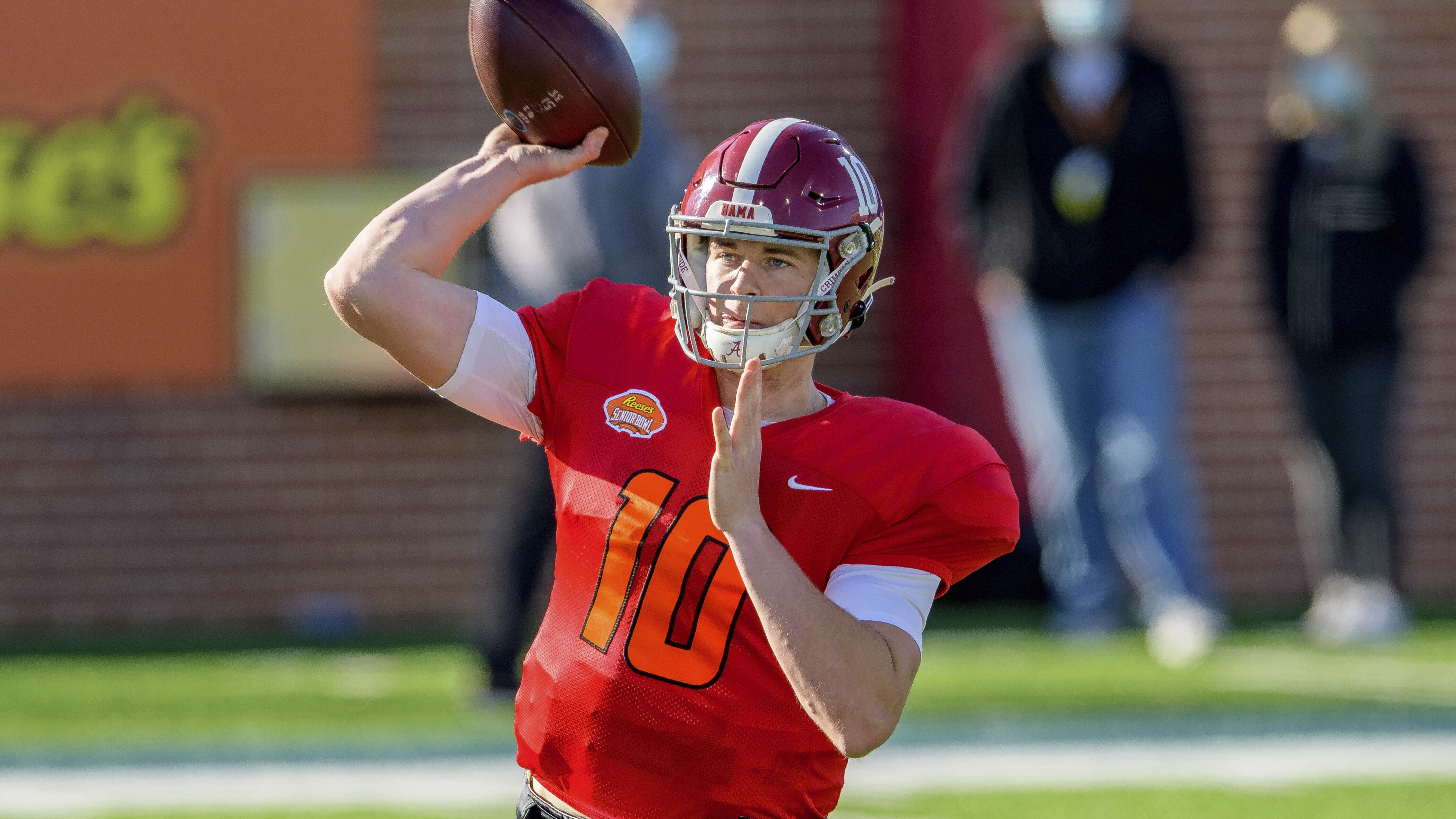 Mac Jones is impressing in Mobile during Senior Bowl practice