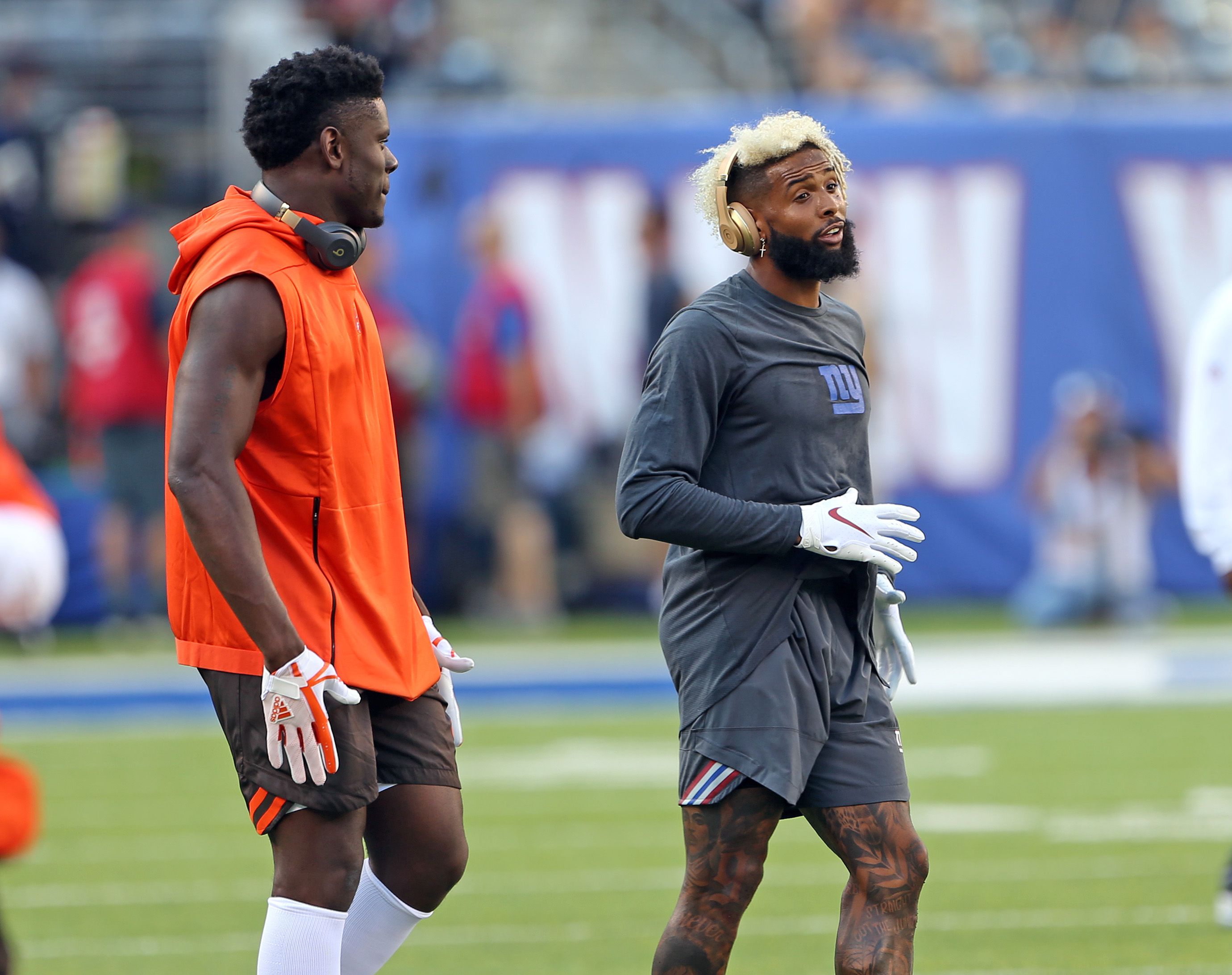 Yup, Odell Beckham showed up: Here's video of the ex-Giants WR and Browns  QB Baker Mayfield arriving for Week 1 game 