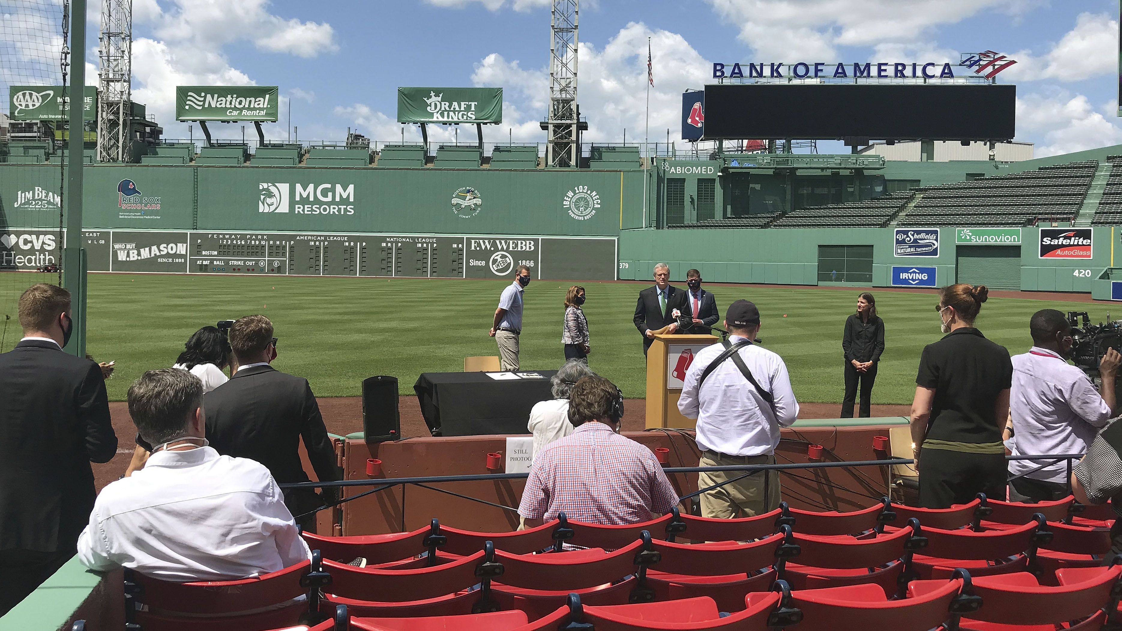 Will Boston Red Sox allow fans into Fenway Park this summer? Gov. Baker  'hesitates to take a position one way or another' 