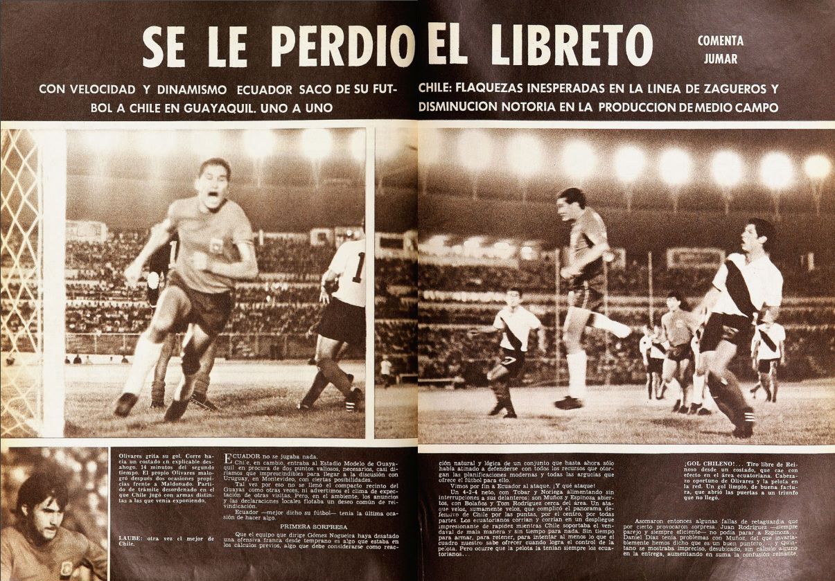 Ecuador vs. Chile, revista Estadio 1969