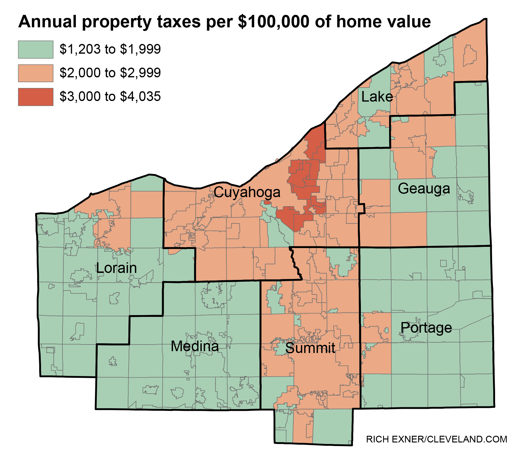 Greater Cleveland S Wide Spread In Property Tax Rates See Where