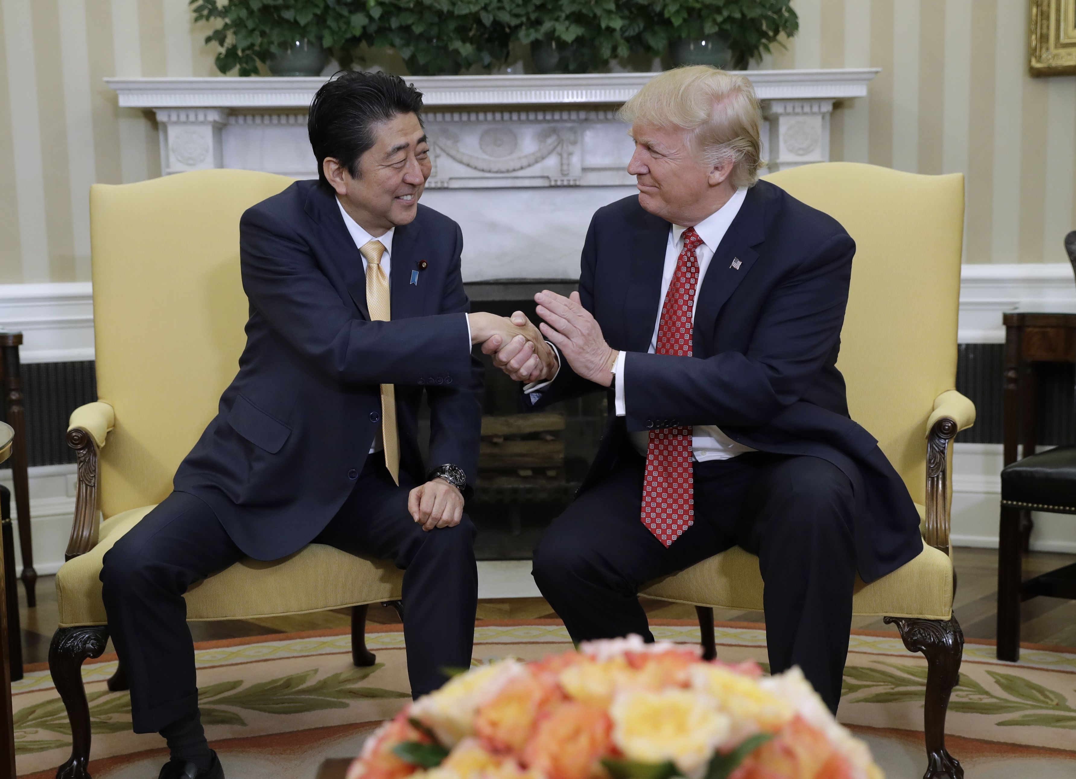 Donald Trump y Shinzo Abe