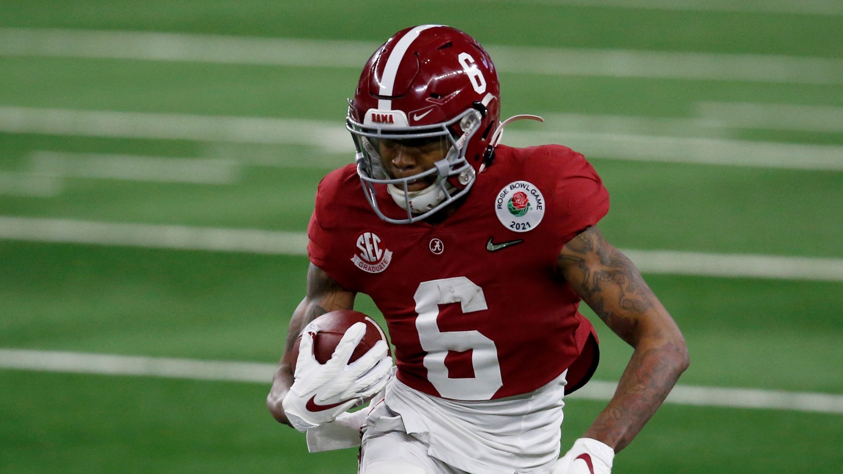 Najee Harris - Harris stacks up well against other Alabama running