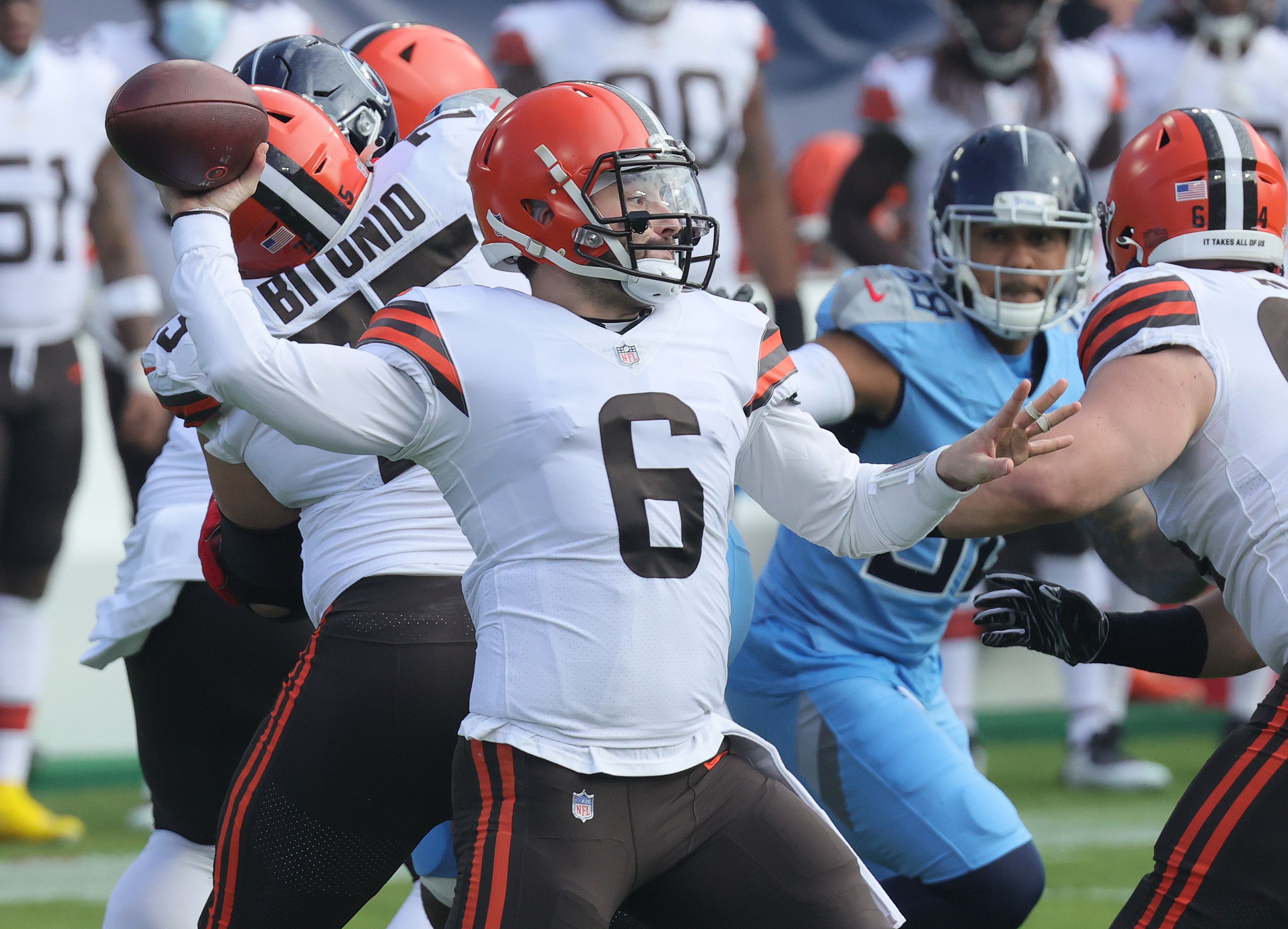 Bake Show: Baker Mayfield leads Cleveland Browns past Tennessee Titans 41-35