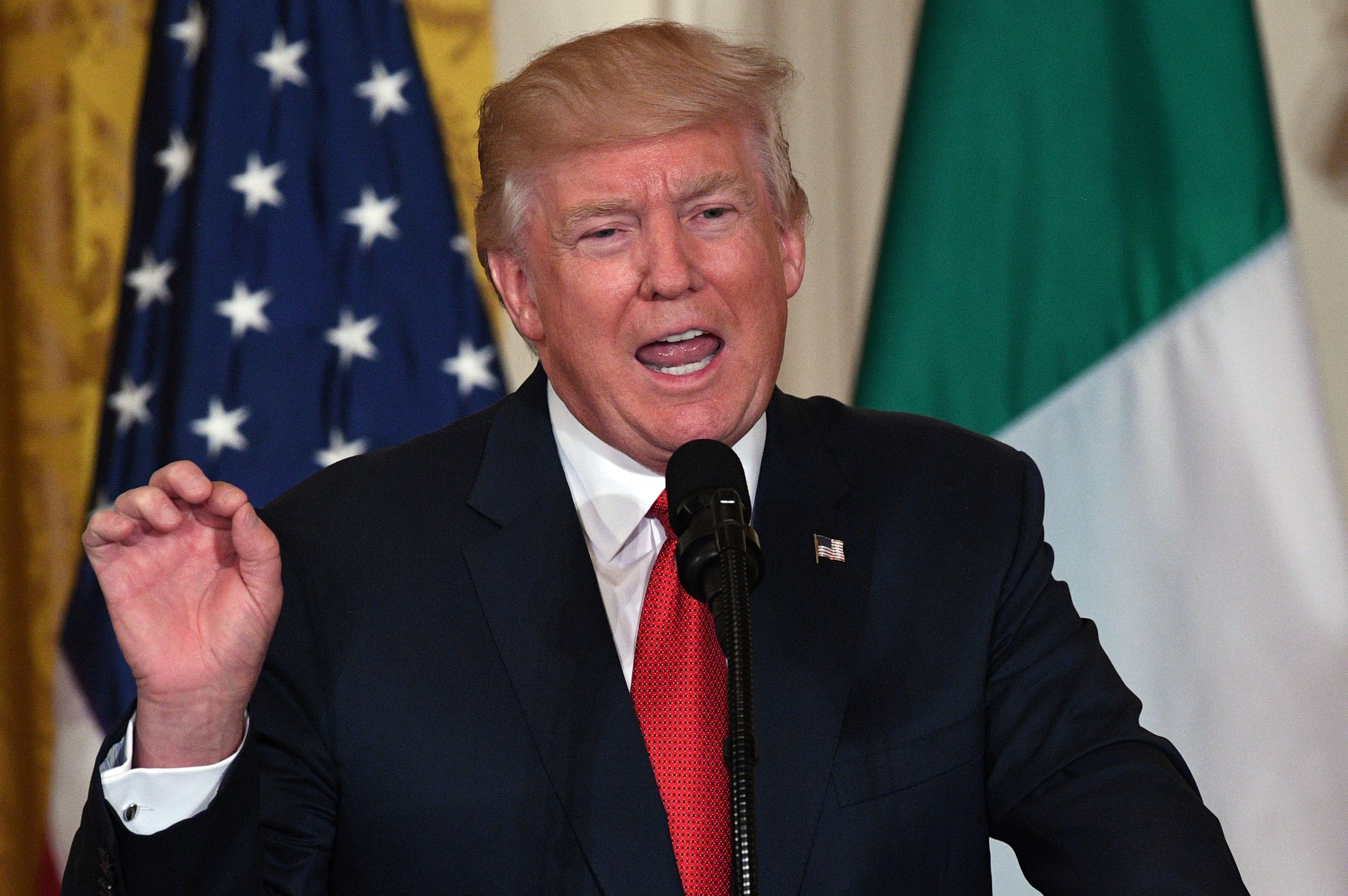 US President Donald Trump meets with Italian Prime Minister Paolo Gentiloni