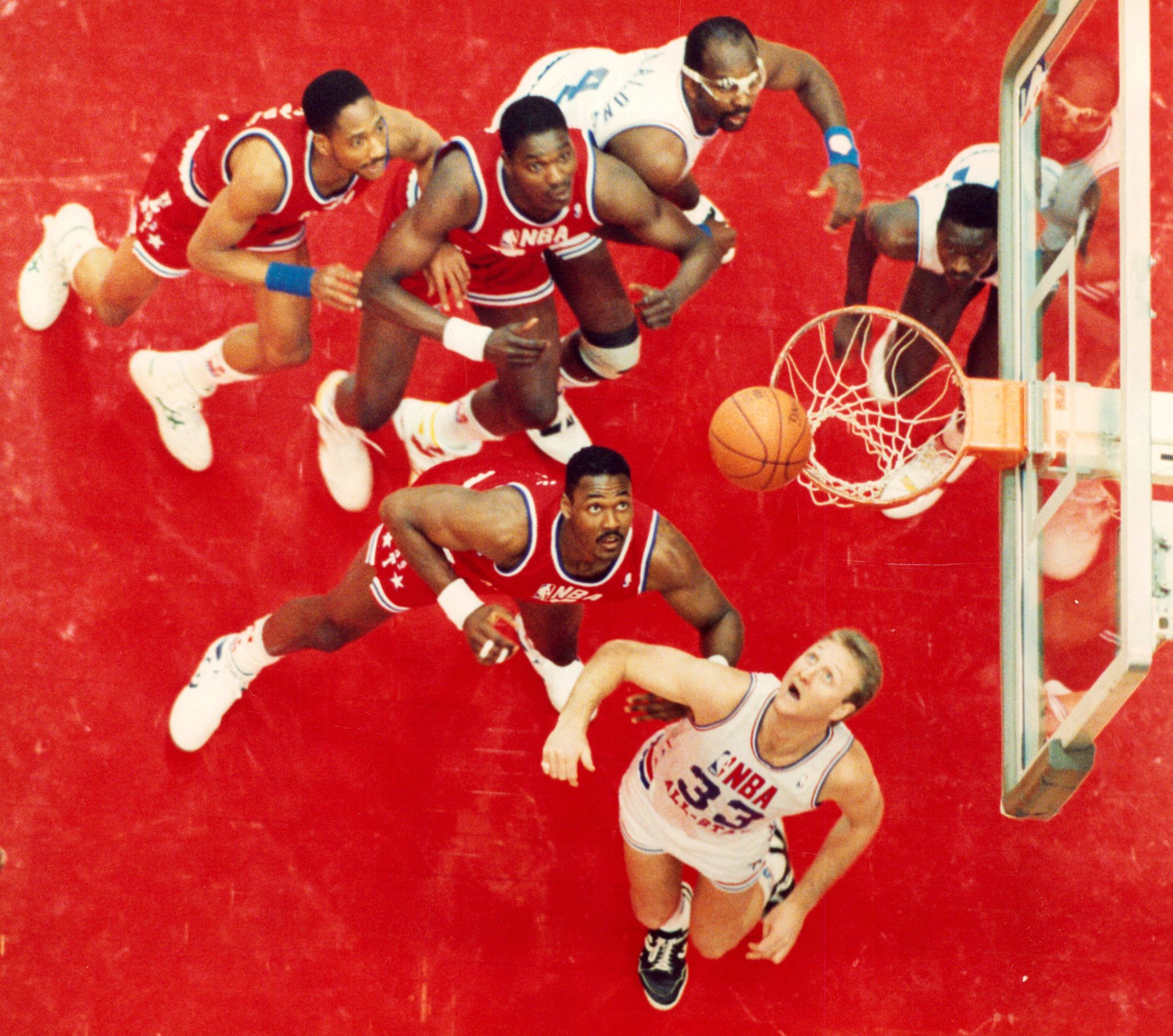 Michael Jordan His Airiness Flying High To Slam Dunk 