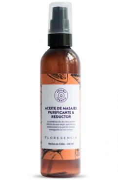 Aceite de masajes purificantes y reductor