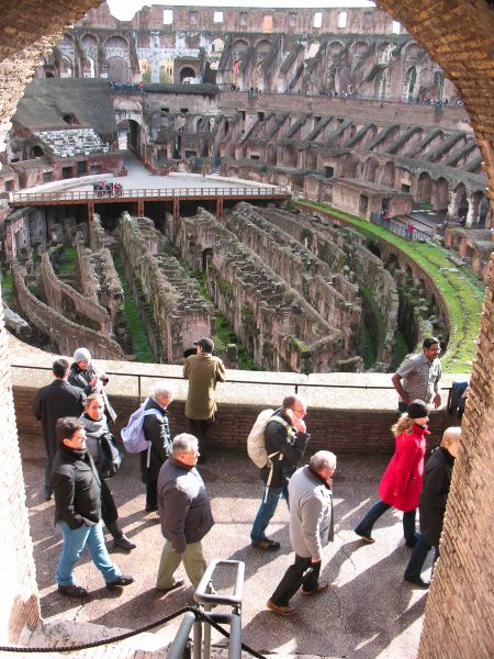 Rake the bloodied sand after an event, and the colosseum is ready