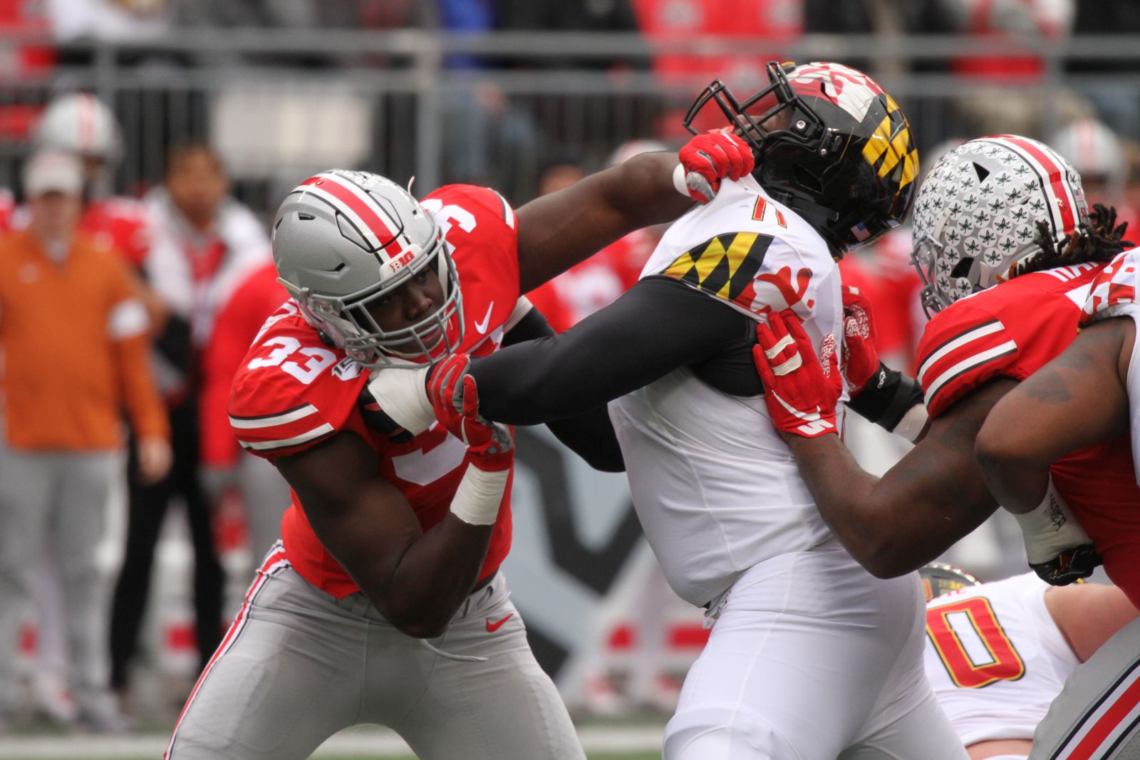 Joey Bosa & Nick Bosa Signed Ohio State Buckeyes Home / Away Split