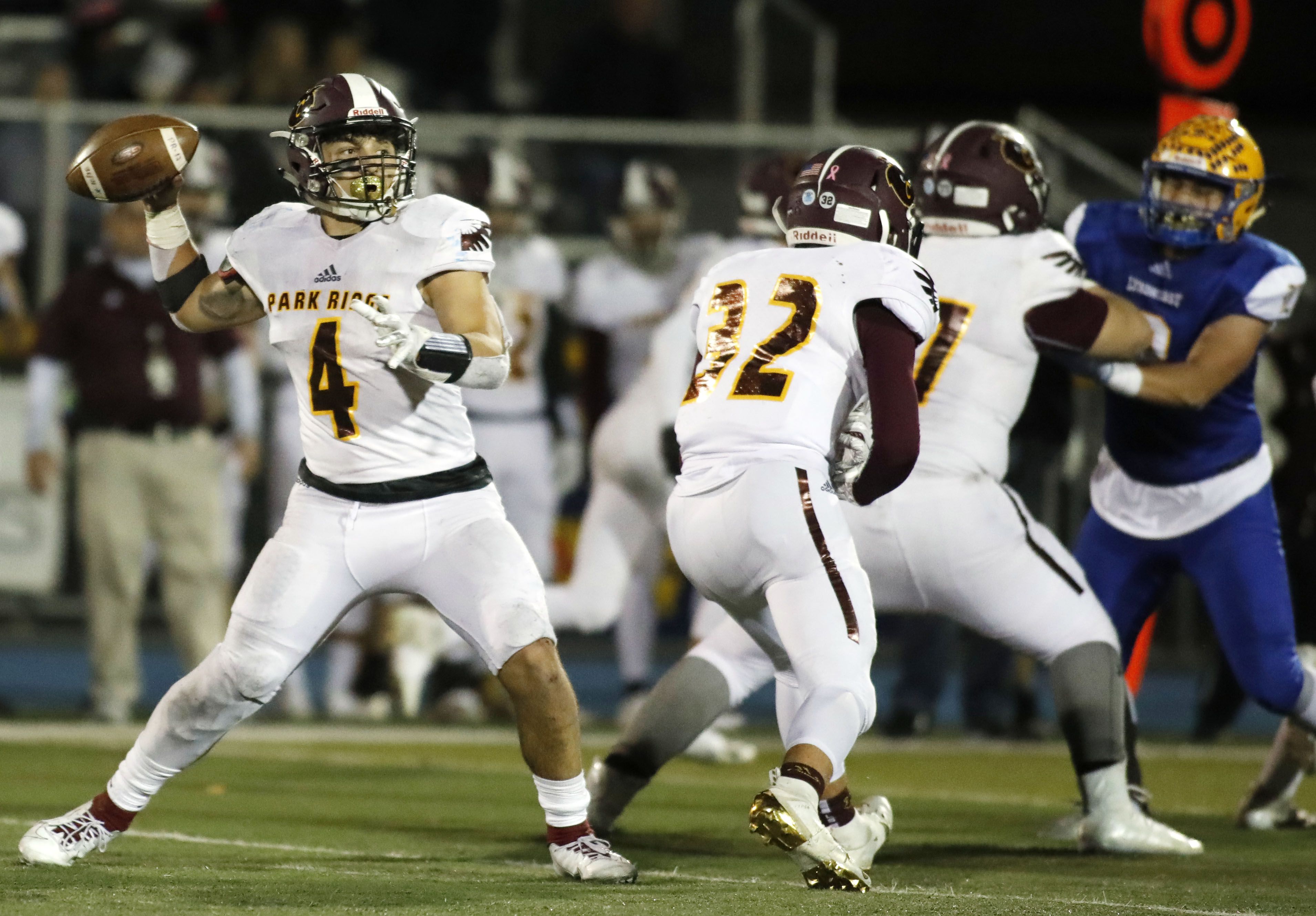 Montville NJ quarterback Michael Burke can run, pass, tackle