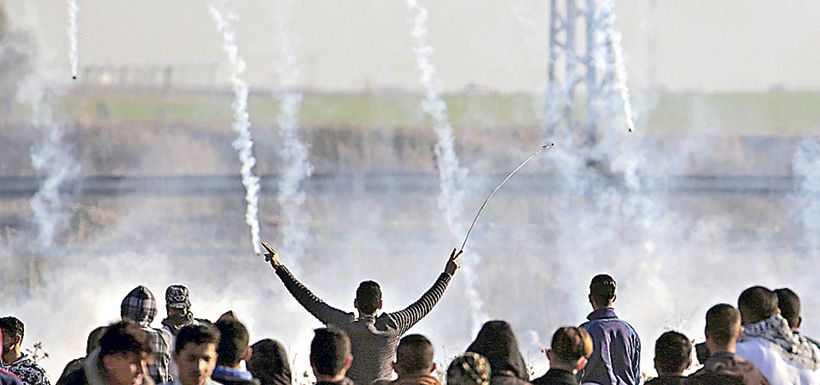 Protests in Gaza against Trump's decision to regonize Jerusalem as the capital of Israel