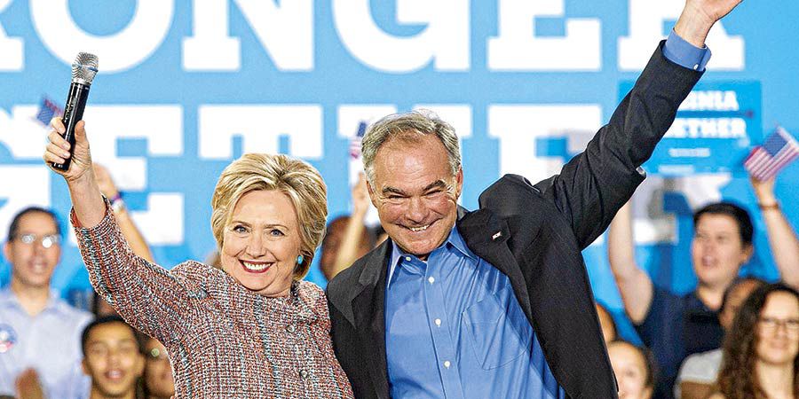 Hillary Clinton y Tim Kaine