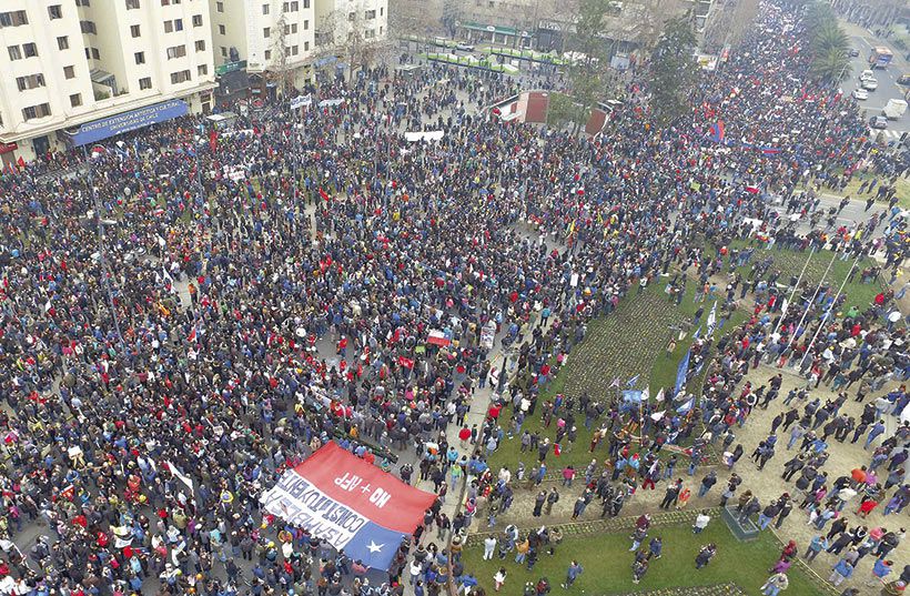 marcha contra las AFP