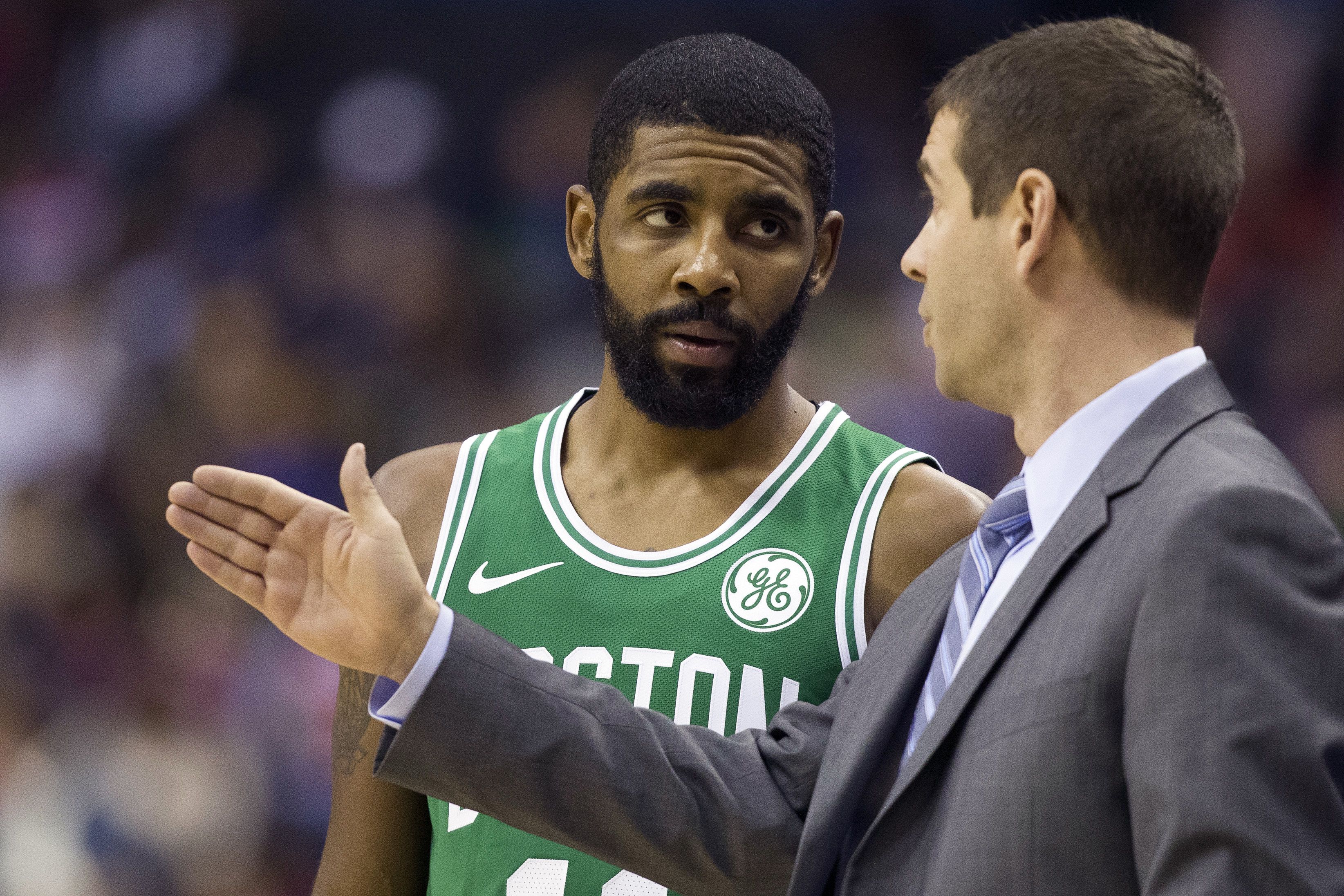 Celtics on NBC Sports Boston on X: Kyrie on hugging his former Celtics  teammates: Big surprise, huh? To a lot of people All that s*** talking  about me and all the relationships