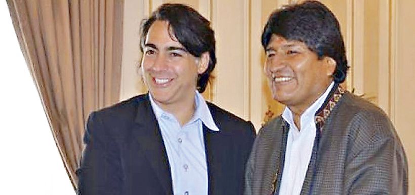 Marco Enríquez-Ominami y Evo Morales