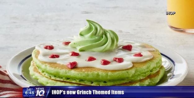 bioreconstruct on X: Most IHOP locations have Grinch Pancakes