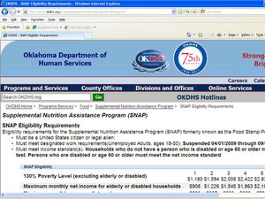 Assets are not part of Oklahoma s food stamp requirements 102.3 KRMG