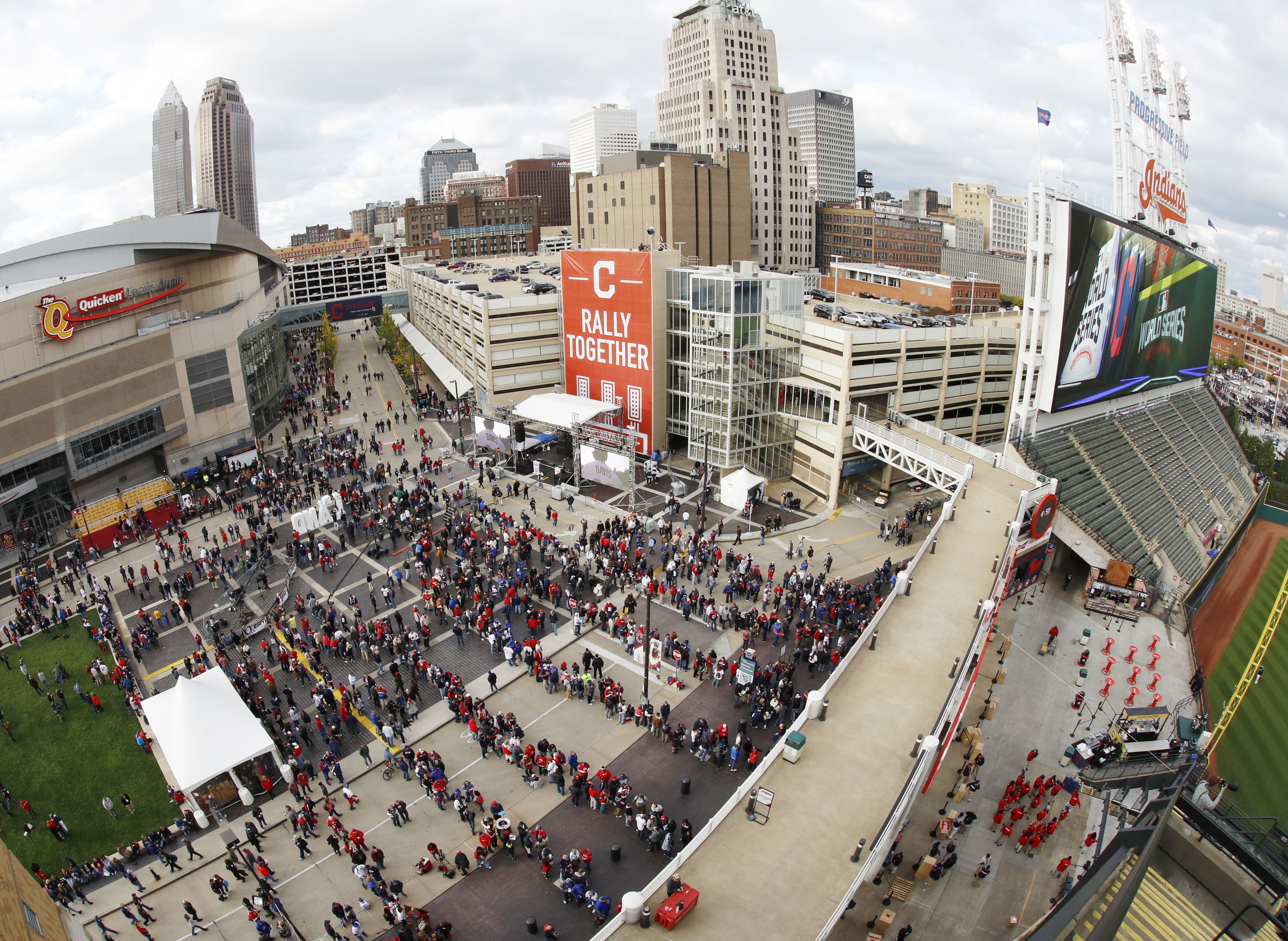 Tribal gathering, Cleveland style: taking in Indians telecast