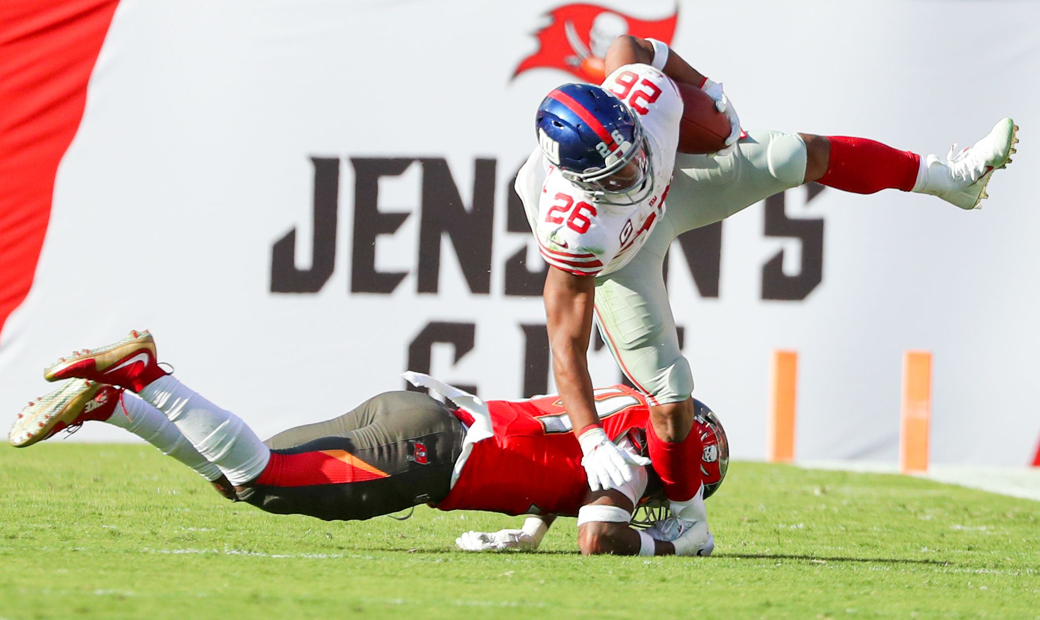 Saquon Barkley's explanation for rapid recovery from high ankle sprain: 'I  went to Wakanda' 