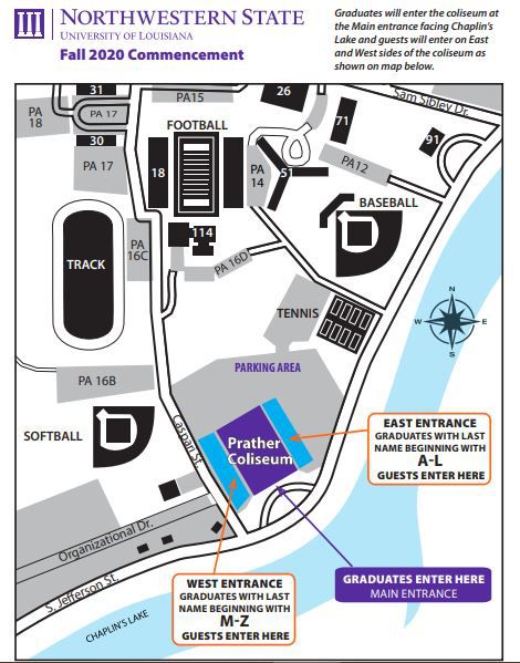 Northwestern State University Campus Map Nsu Commencement Information Page Is Live For Graduates, Guests