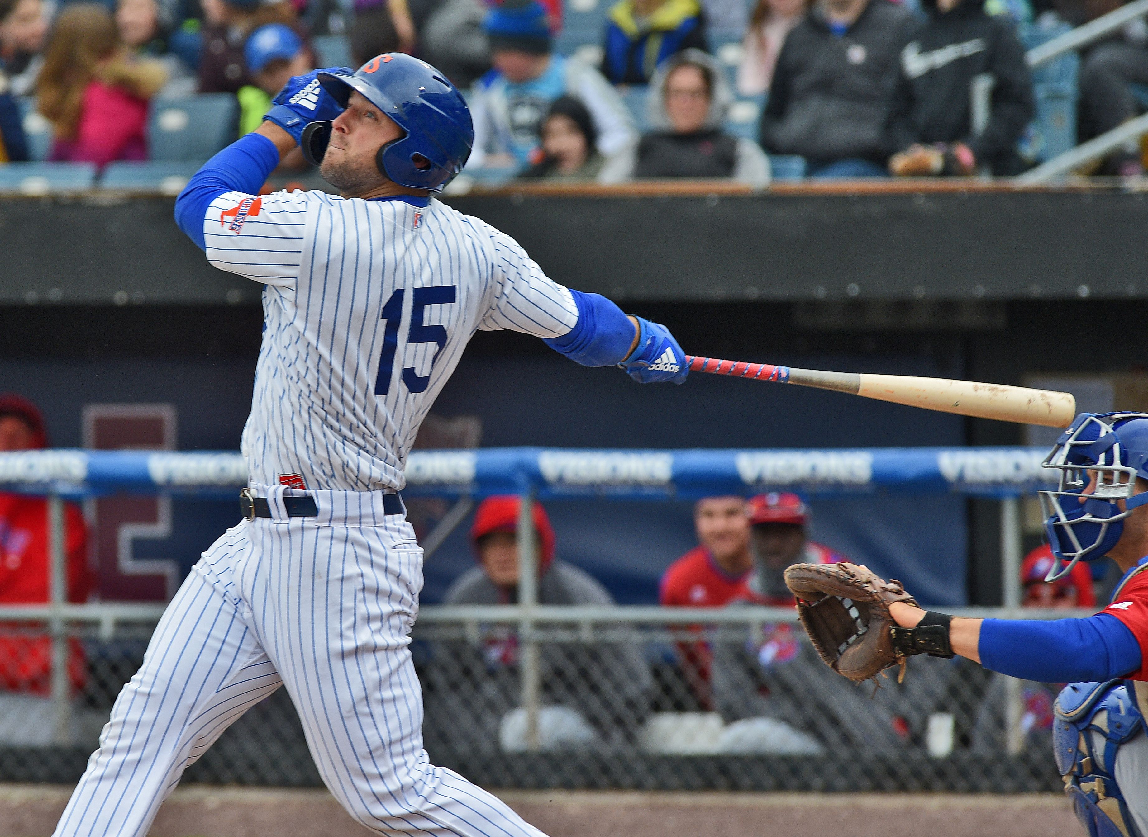 Photos: Tim Tebow plays baseball at Victory Field with Syracuse Mets