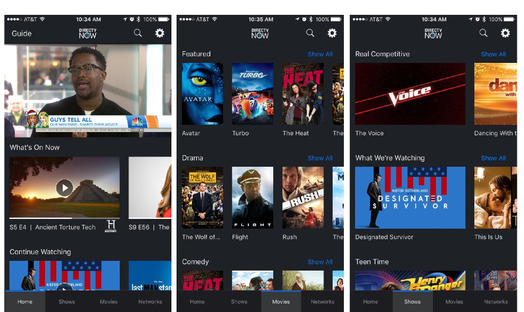 AT&T's DirecTV Now launches November 30th with over 100 channels of  streaming TV - The Verge