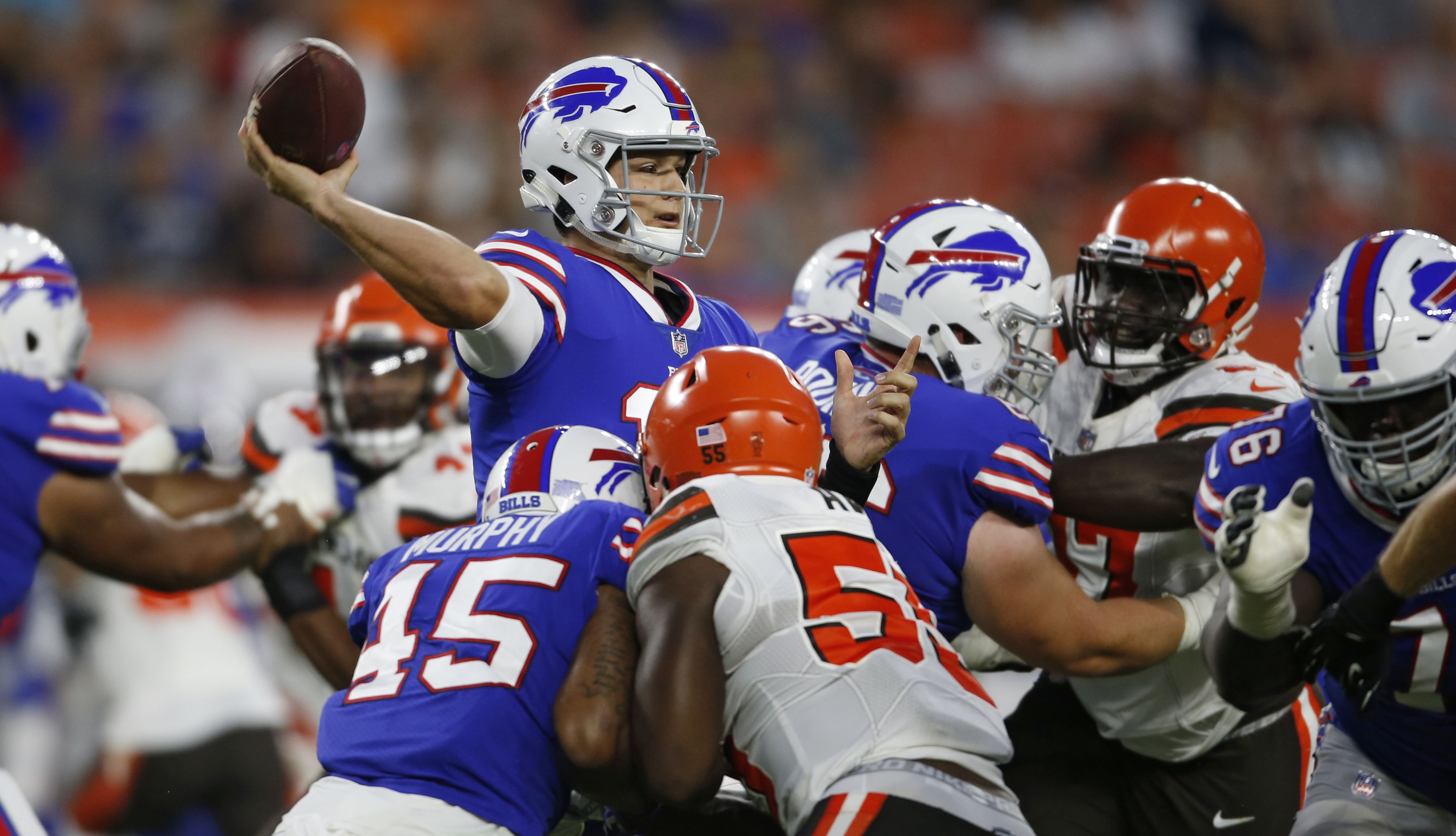 Jim Kelly, Andre Reed, Pro Football Hall of Fame, AP photo