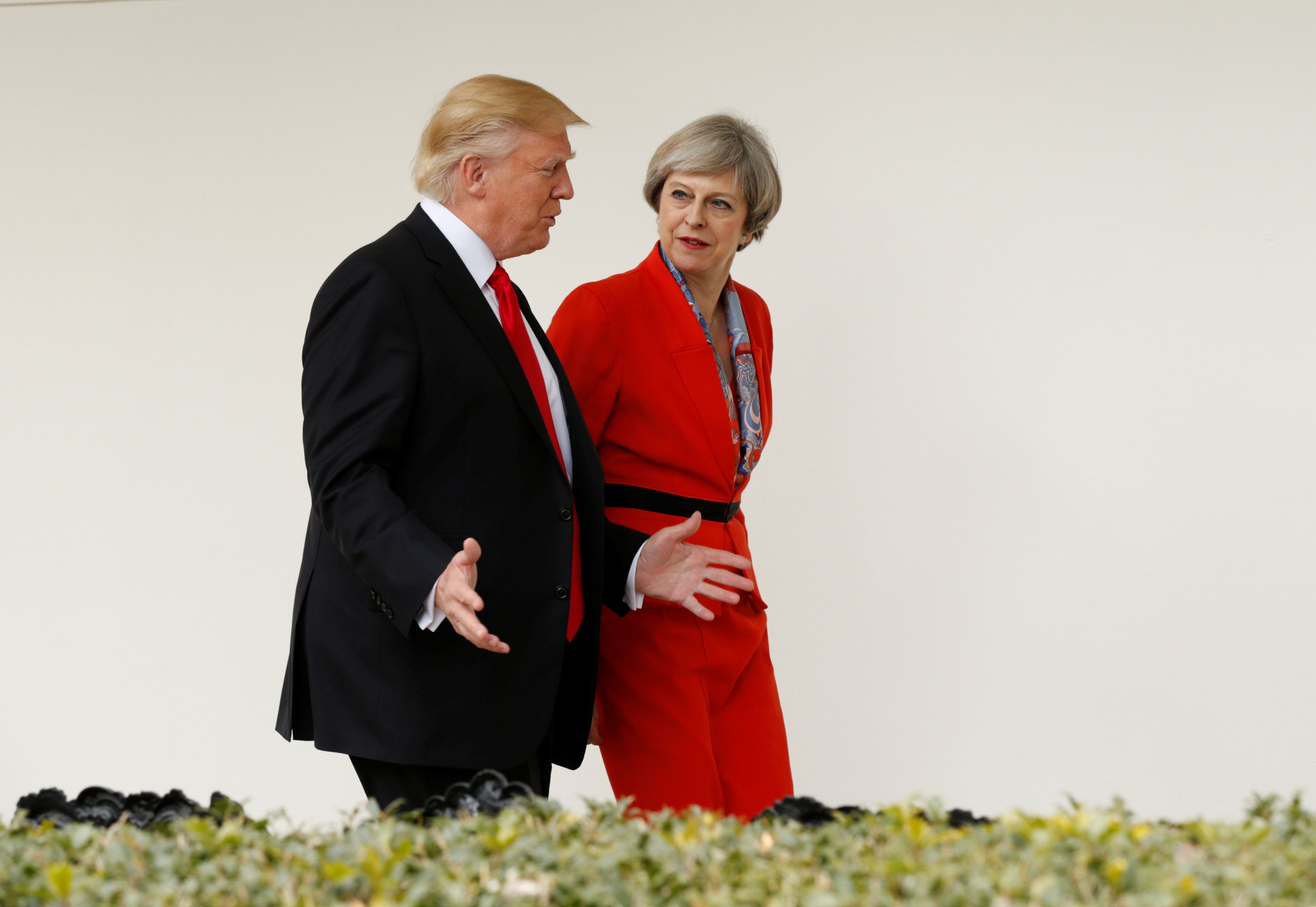 Theresa May y Donald Trump