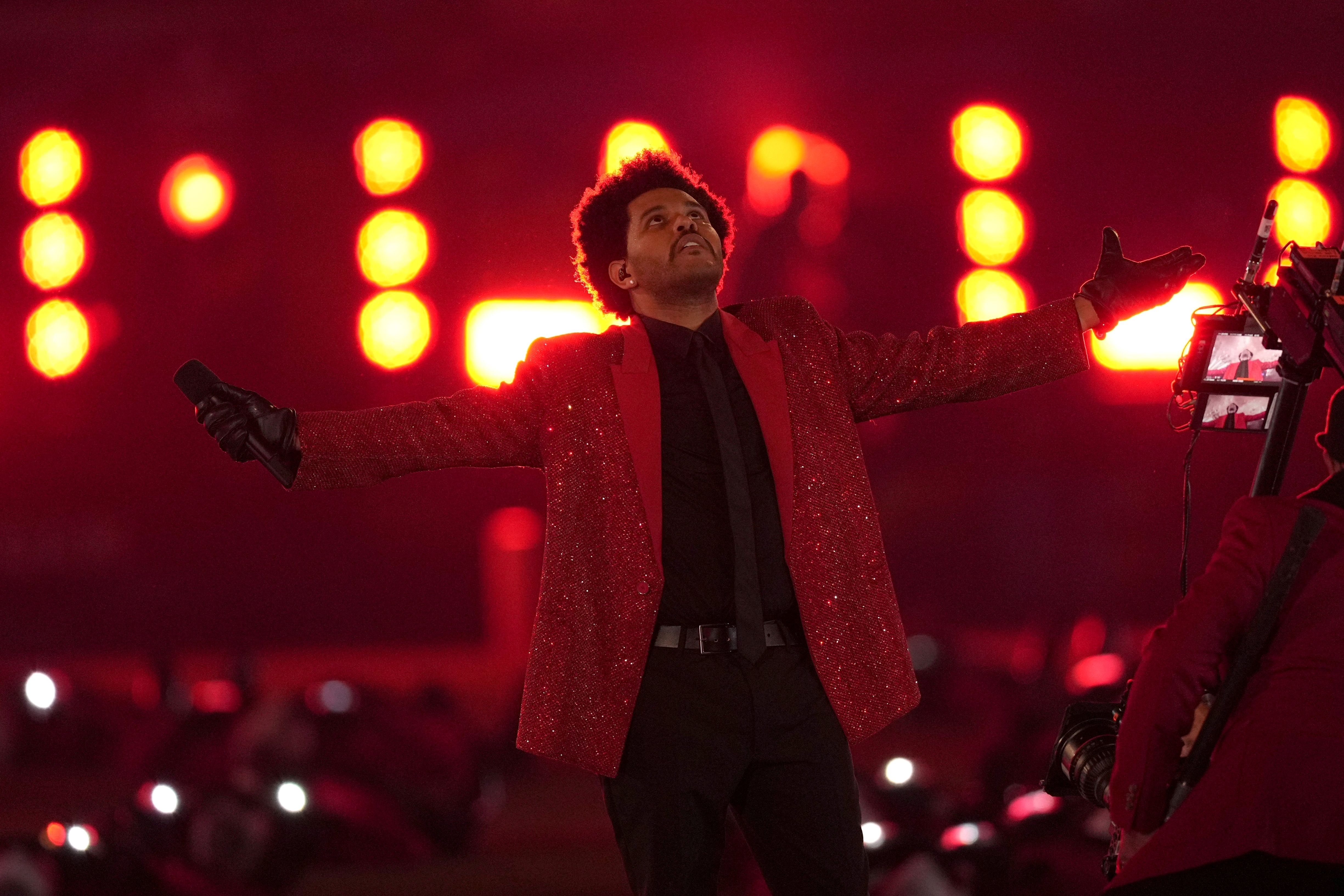 The Weeknd's Super Bowl Halftime Show Was The Right Kind Of Sweaty Chaos:  Review