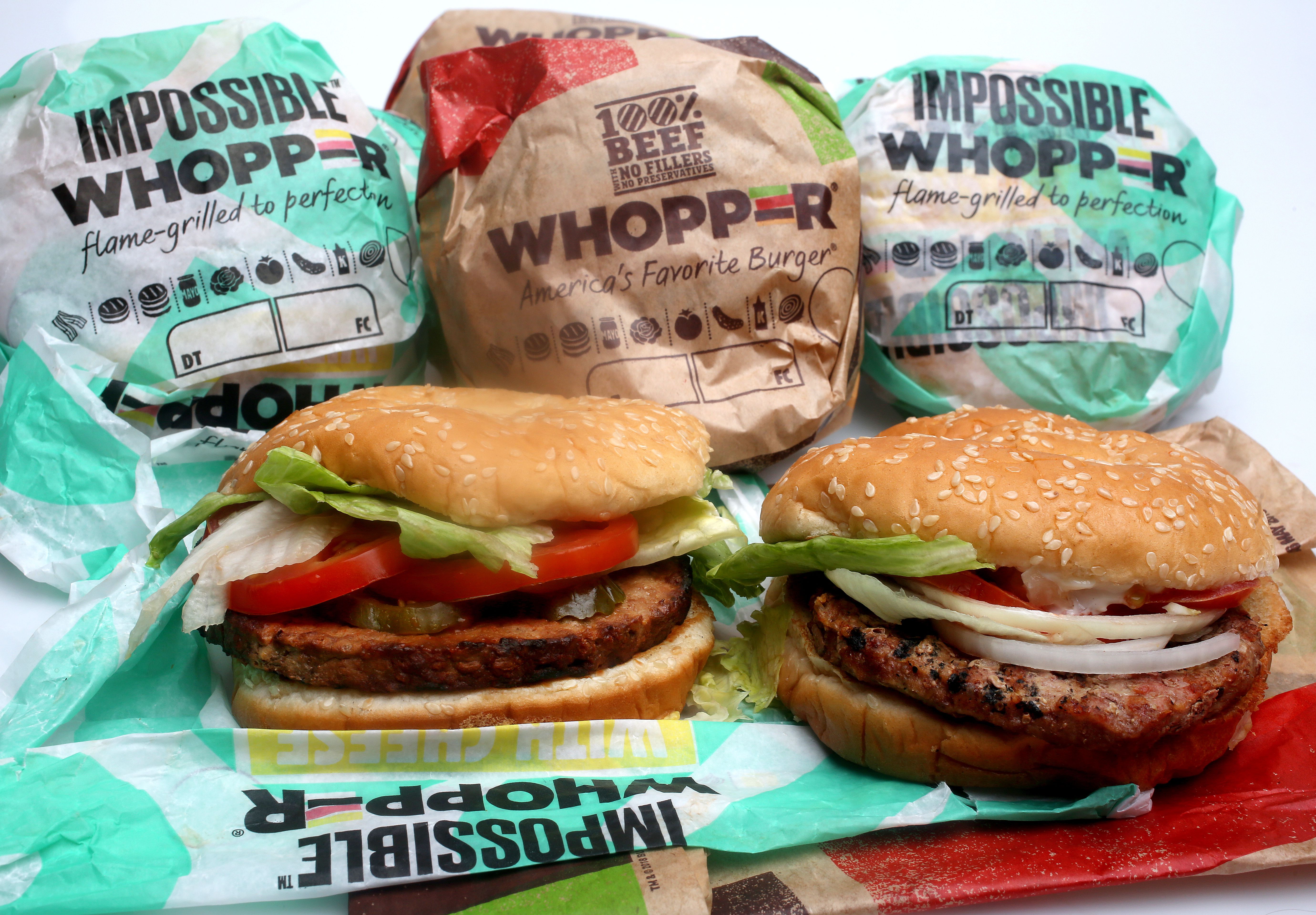 Burger King Impossible Burger Nutrition Vs Whopper Nutrition Pics