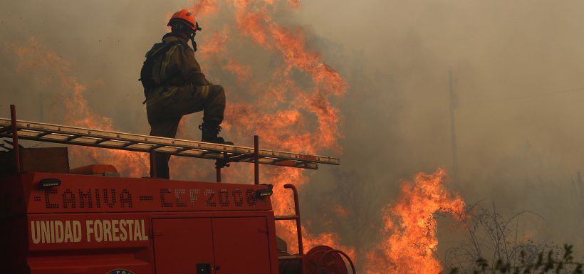 Incendios forestales en Santa Cruz.