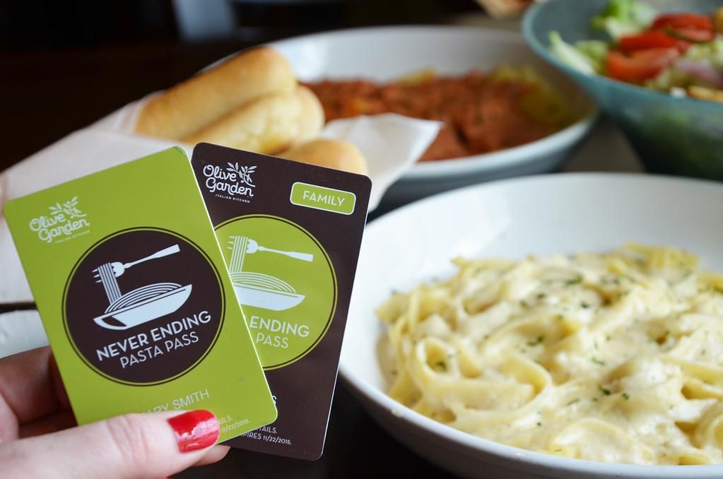100 For Unlimited Pasta Olive Garden Brings Back The Pasta Pass
