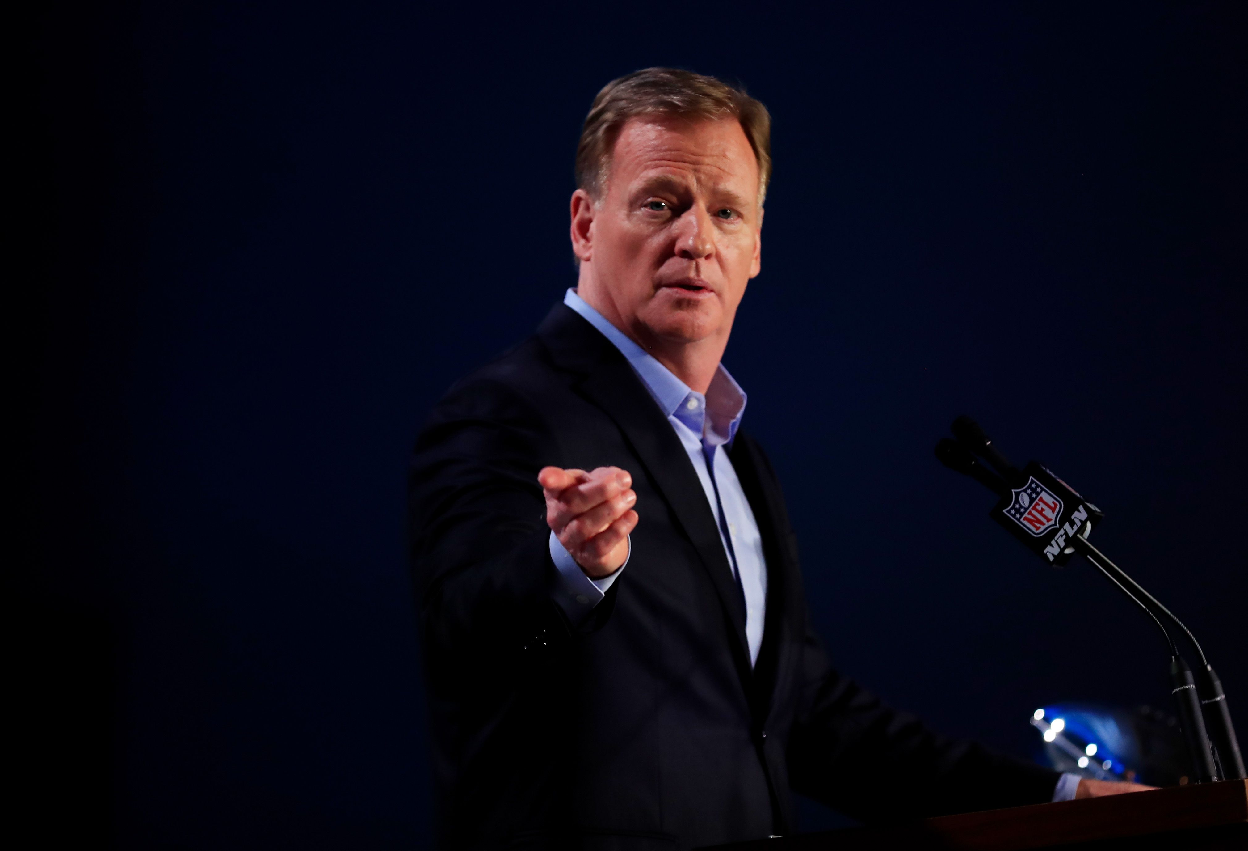 Roger Goodell Is Still Testing His In-Home Tech for Today's NFL Draft