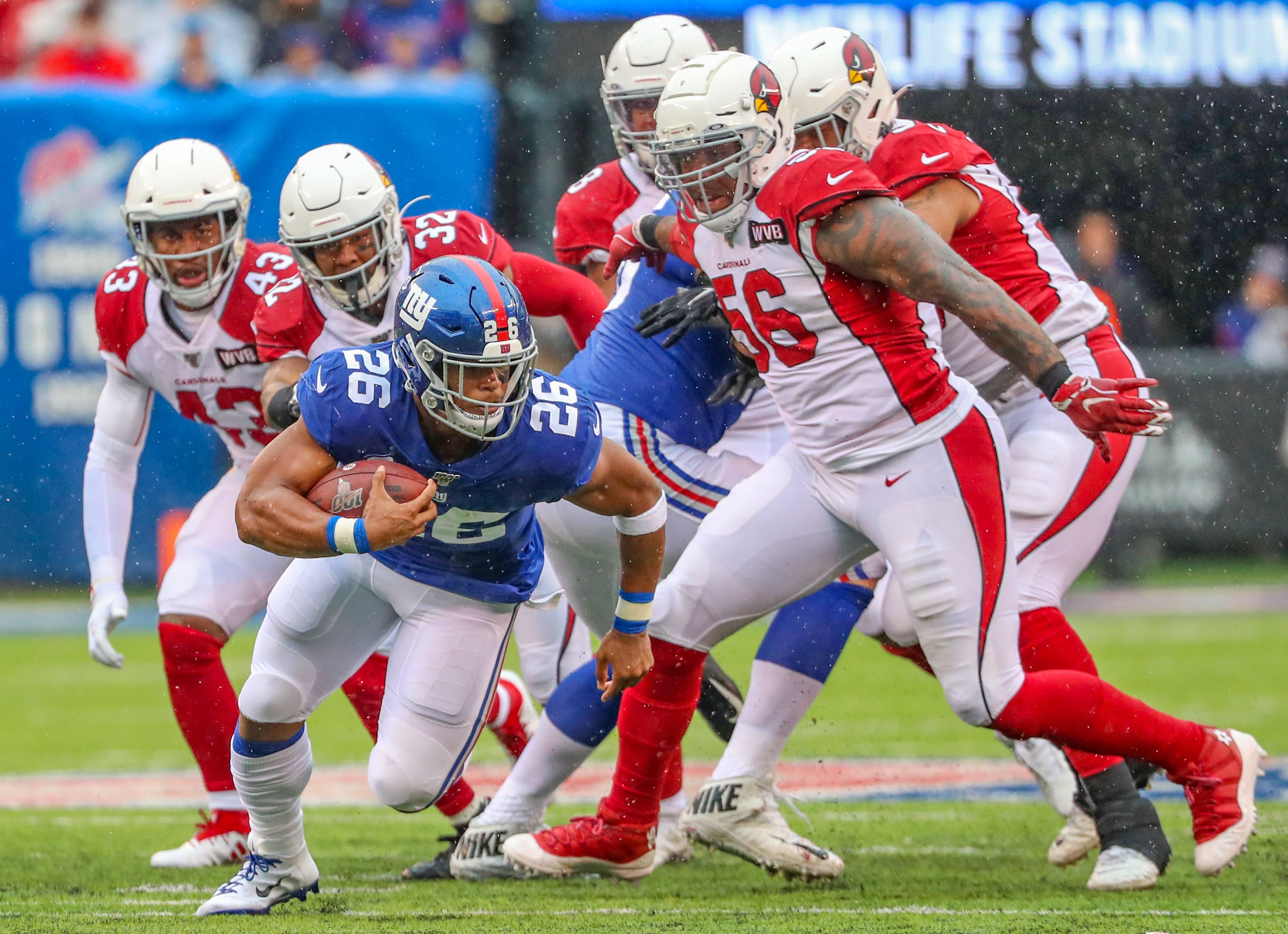 Saquon Barkley New York Giants running back v Detroit Lions 2019